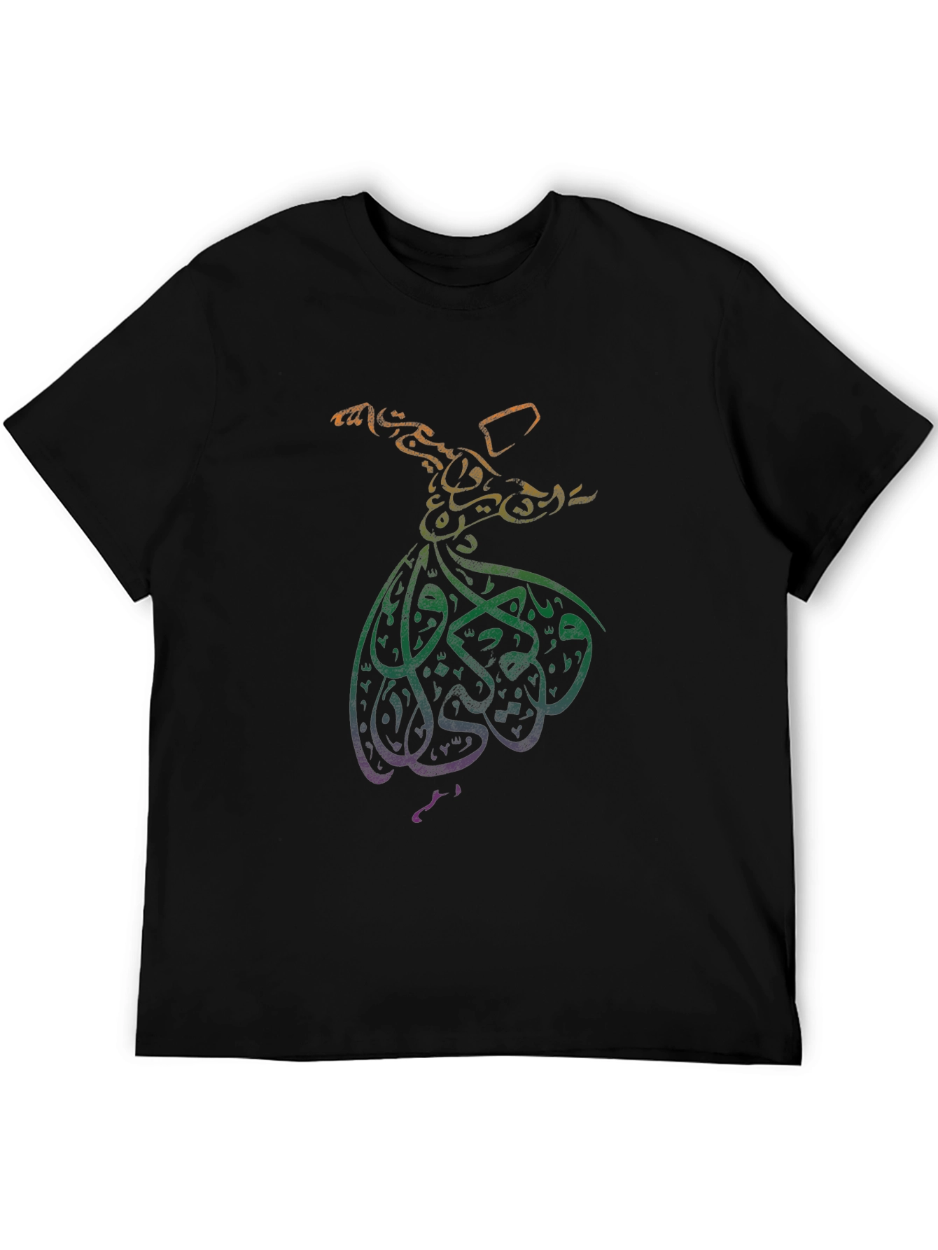 Mystic Sufi Dance Graphic Tee - Black
