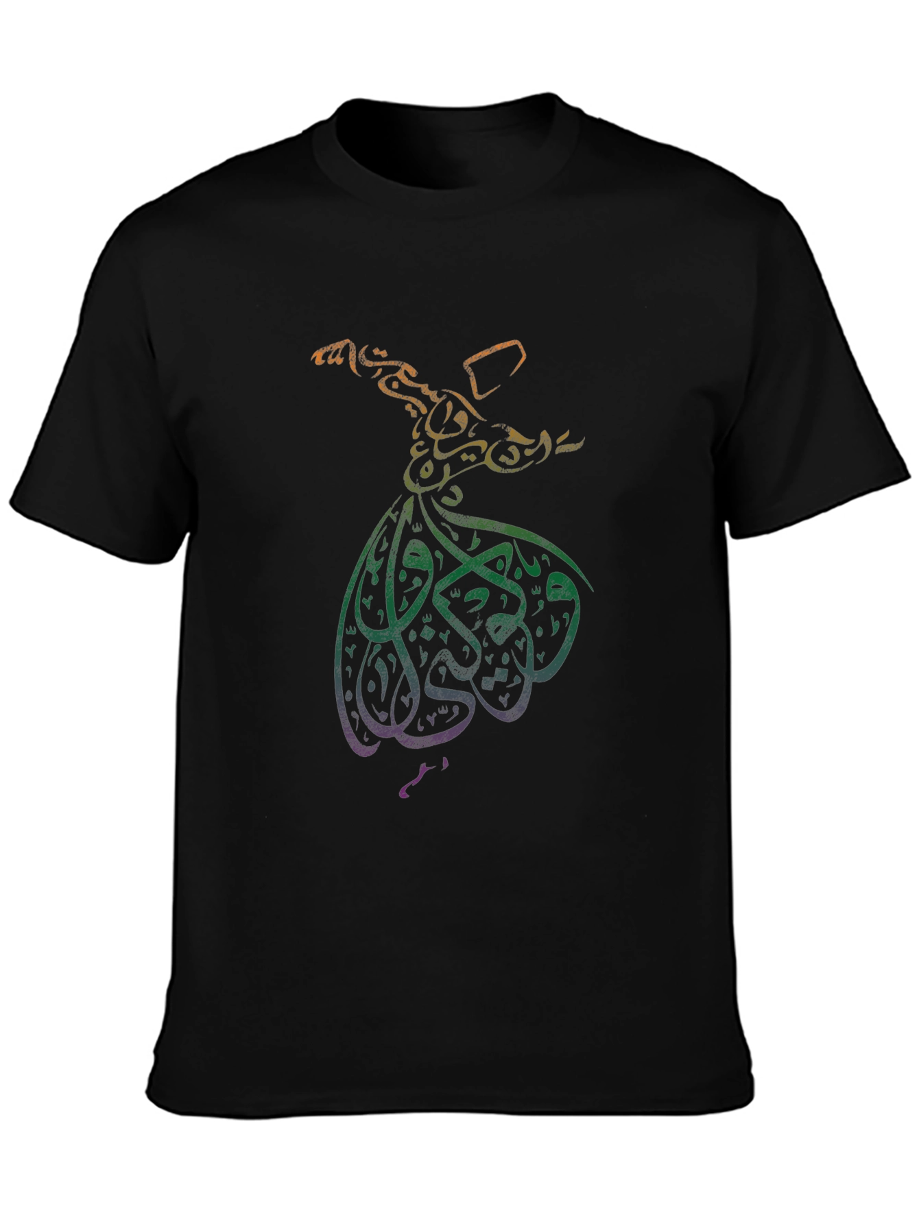 Mystic Sufi Dance Graphic Tee - Black