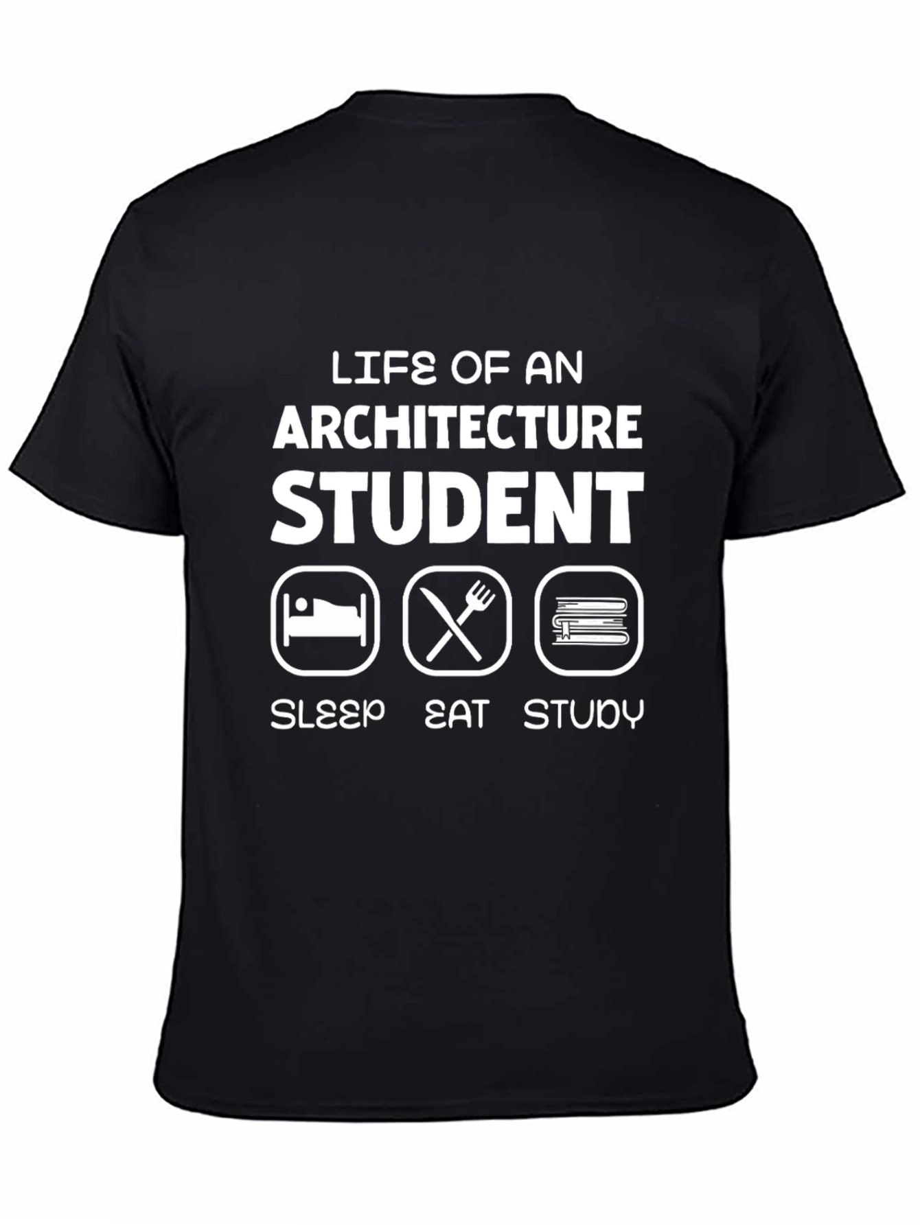 Architect Student Life T-Shirt - Sleep Eat Study Graphic Tee
