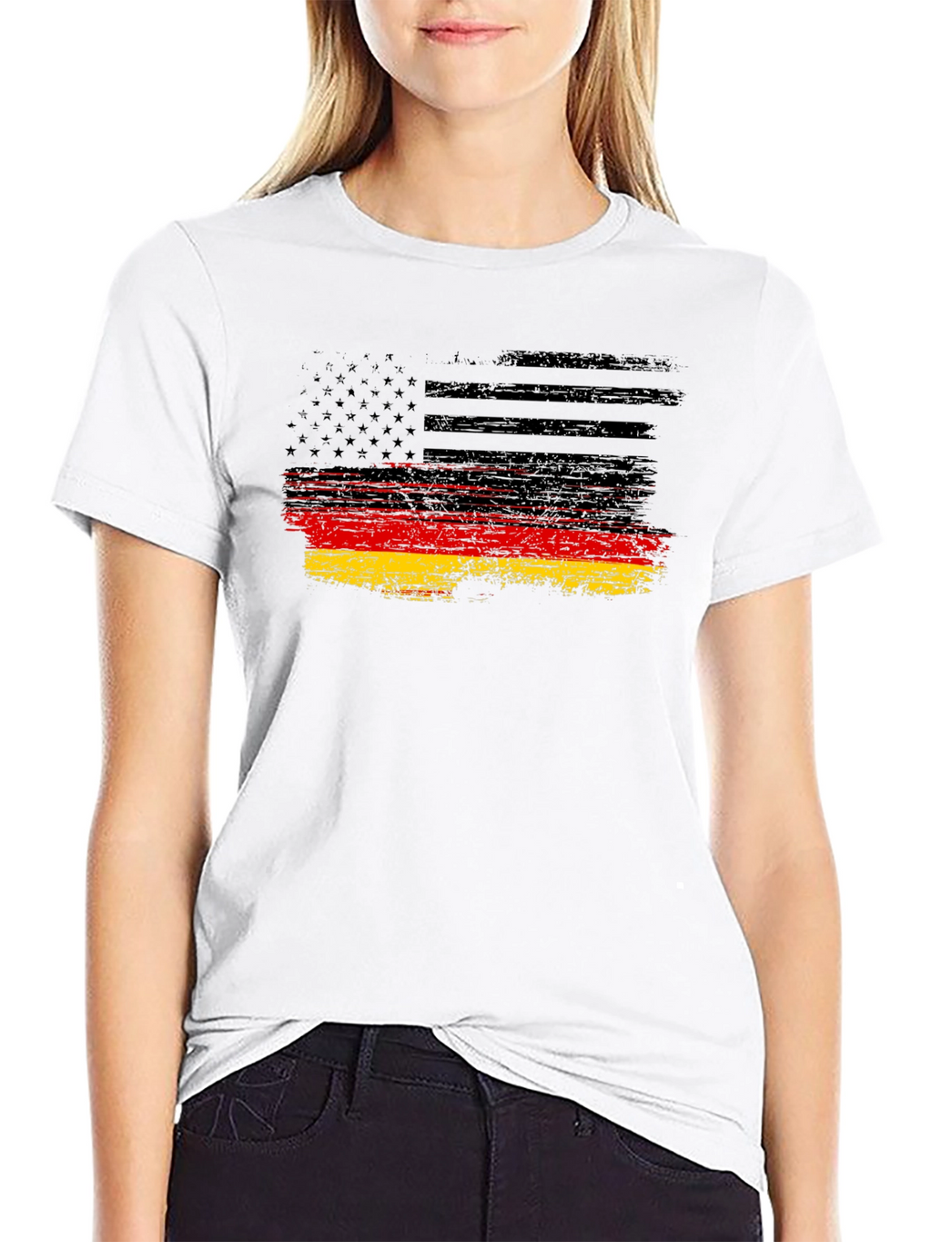 USA Germany Flag Graphic T-Shirt