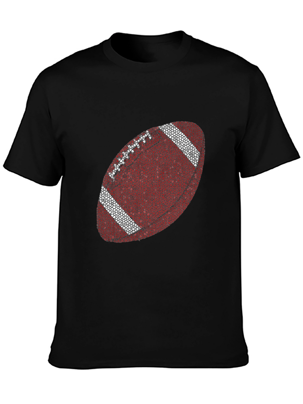 Football Mosaic Graphic Tee - Stylish Casual Wear