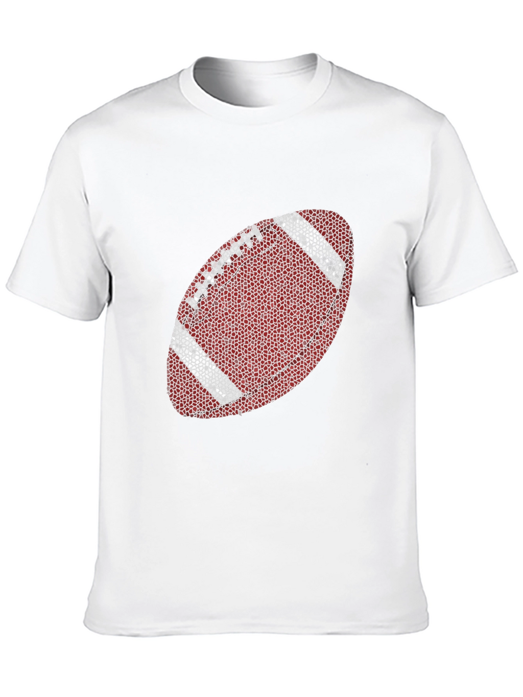 Football Mosaic Graphic Tee - Stylish Casual Wear