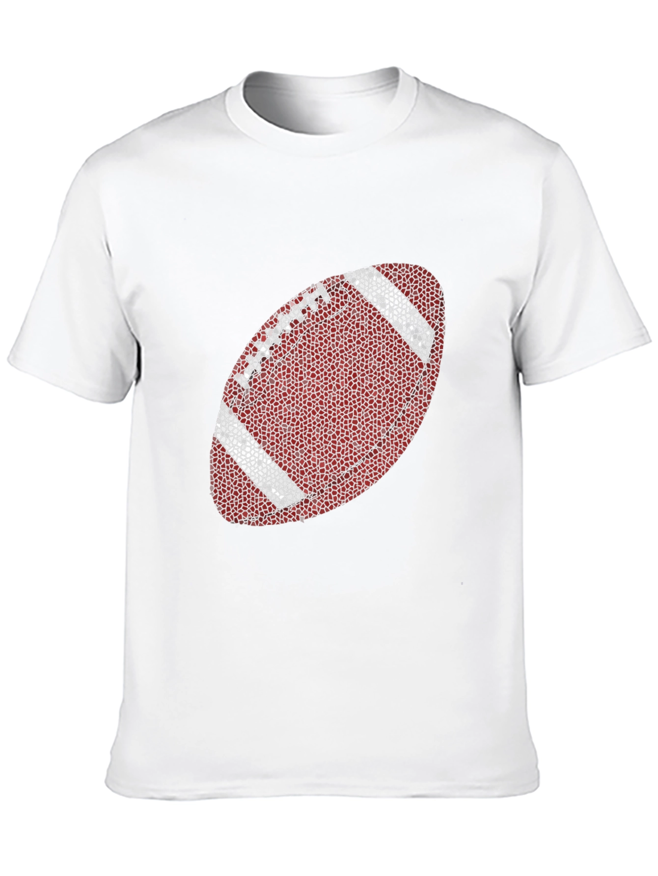 Football Mosaic Graphic Tee - Stylish Casual Wear