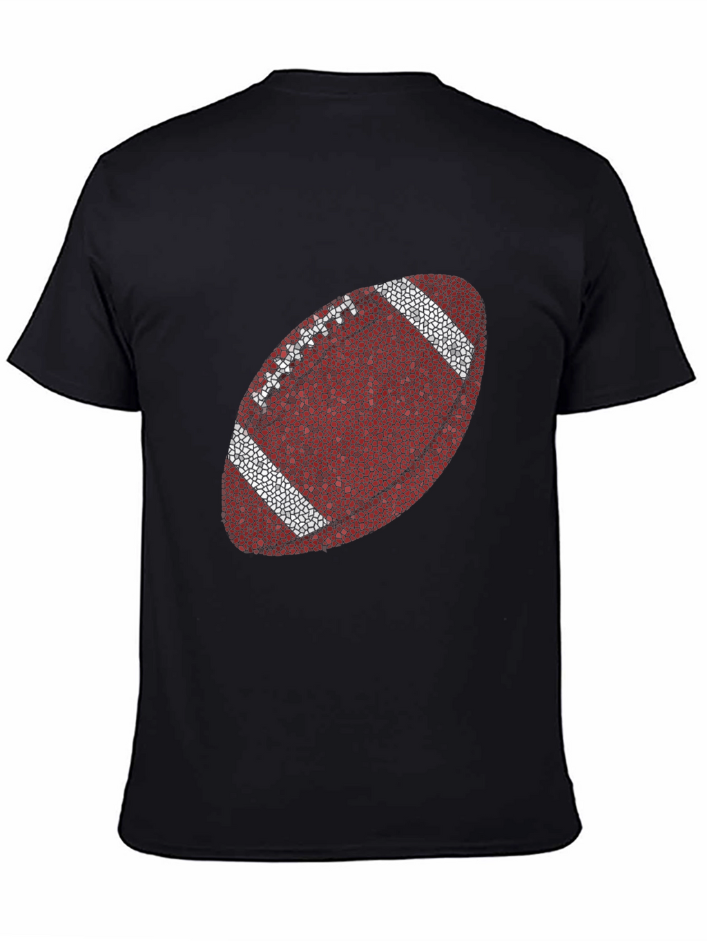 Football Mosaic Graphic Tee - Stylish Casual Wear