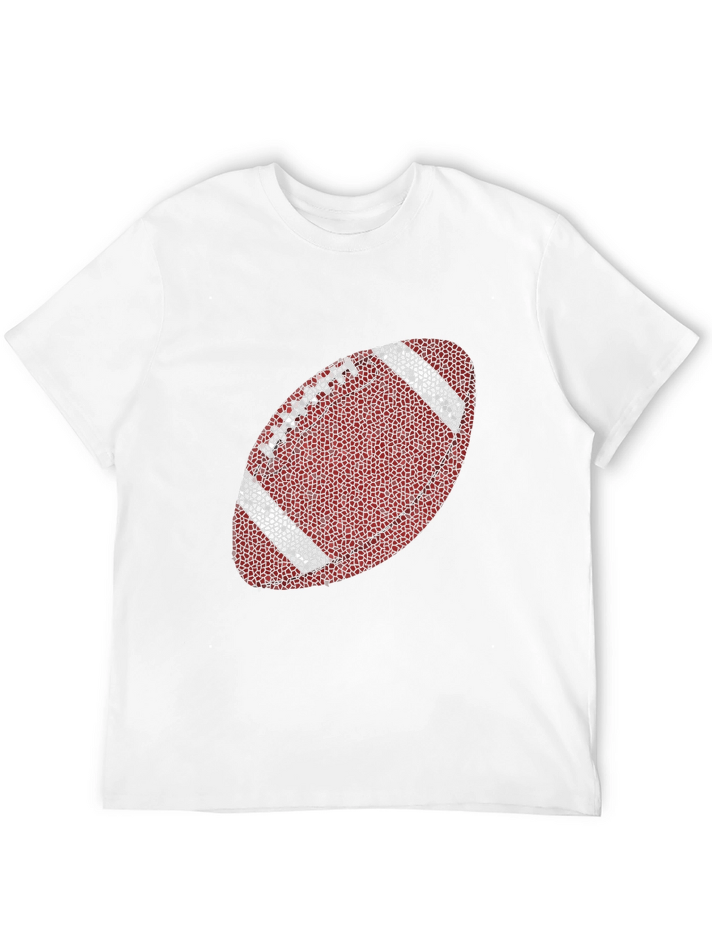 Football Mosaic Graphic Tee - Stylish Casual Wear