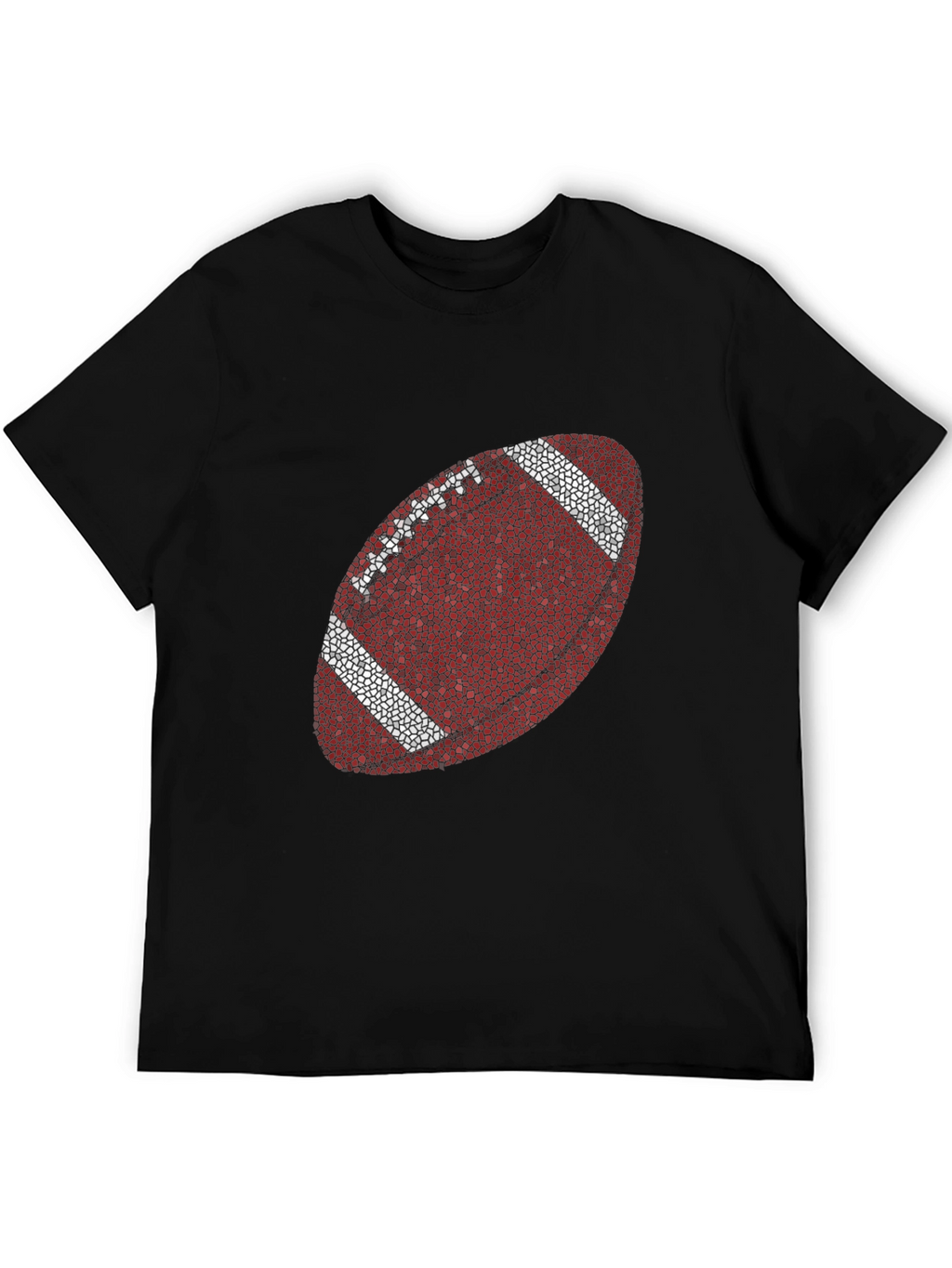 Football Mosaic Graphic Tee - Stylish Casual Wear