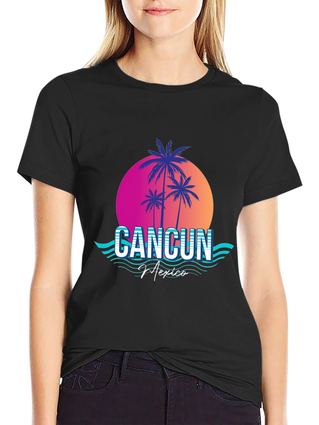 Cancun Mexico Retro Graphic Tee
