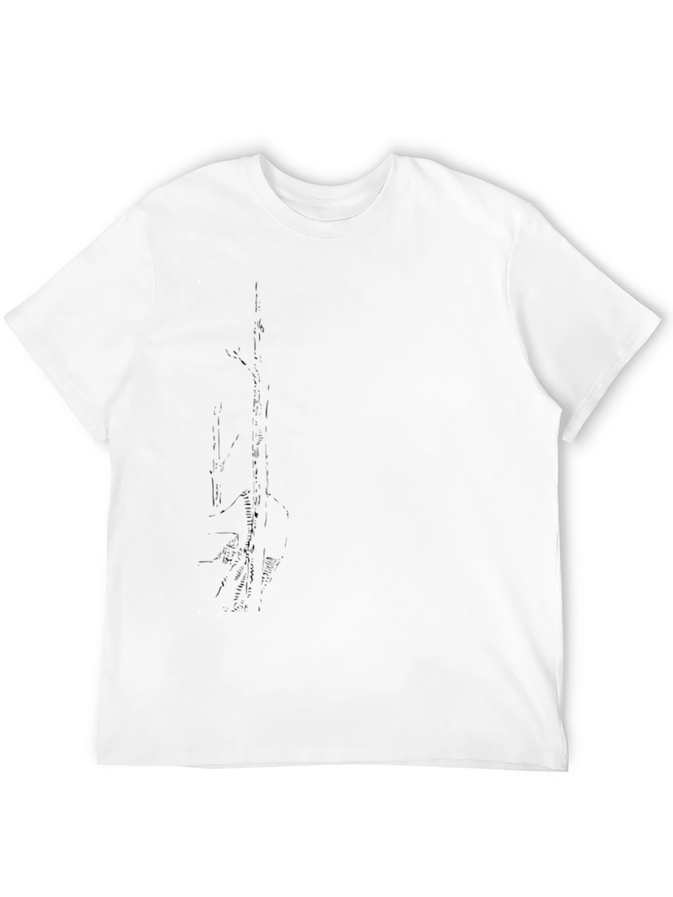 Mens Graphic Tee - Abstract Print Black T-Shirt