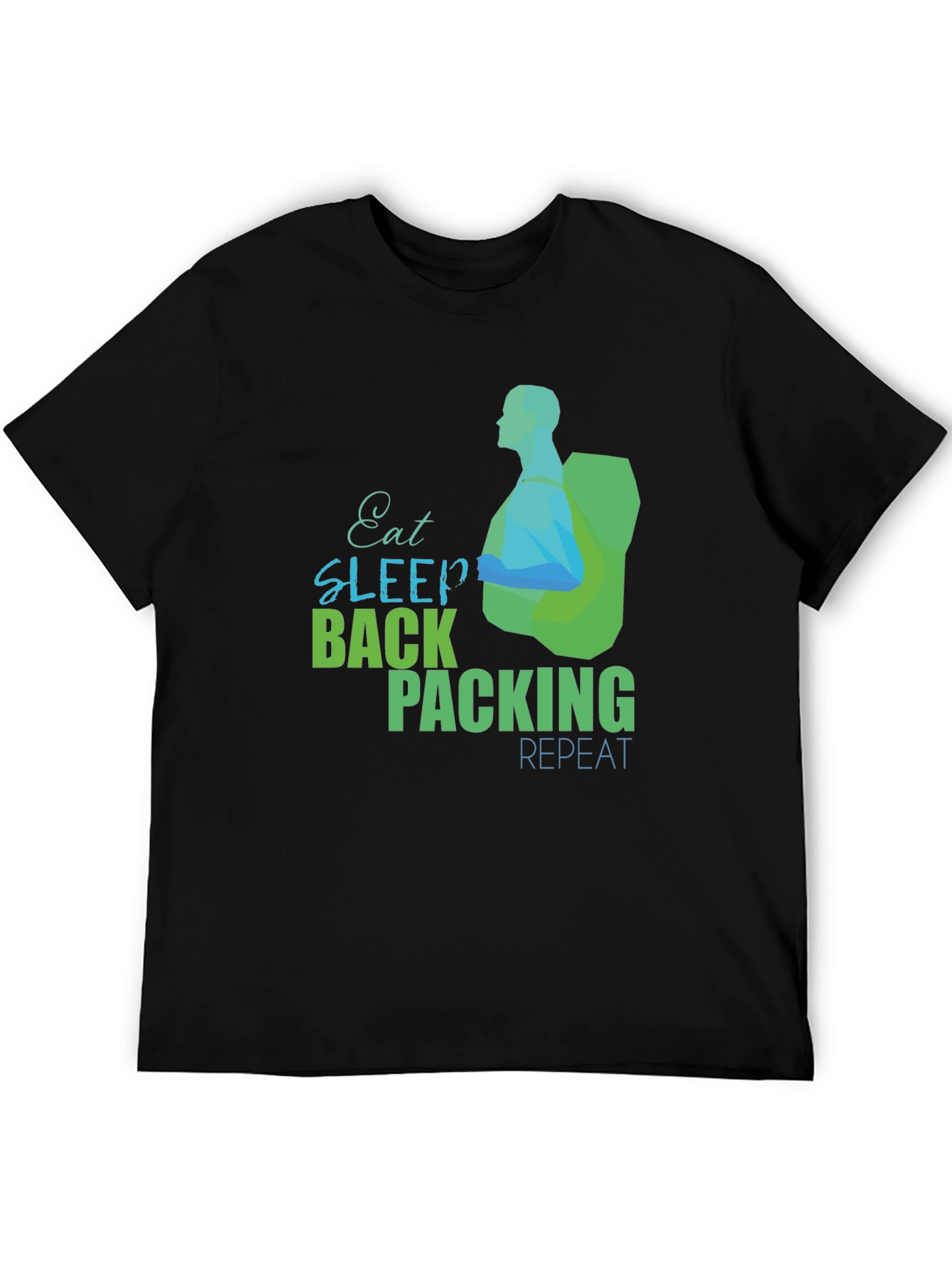 Eat Sleep Backpacking Repeat Graphic Tee
