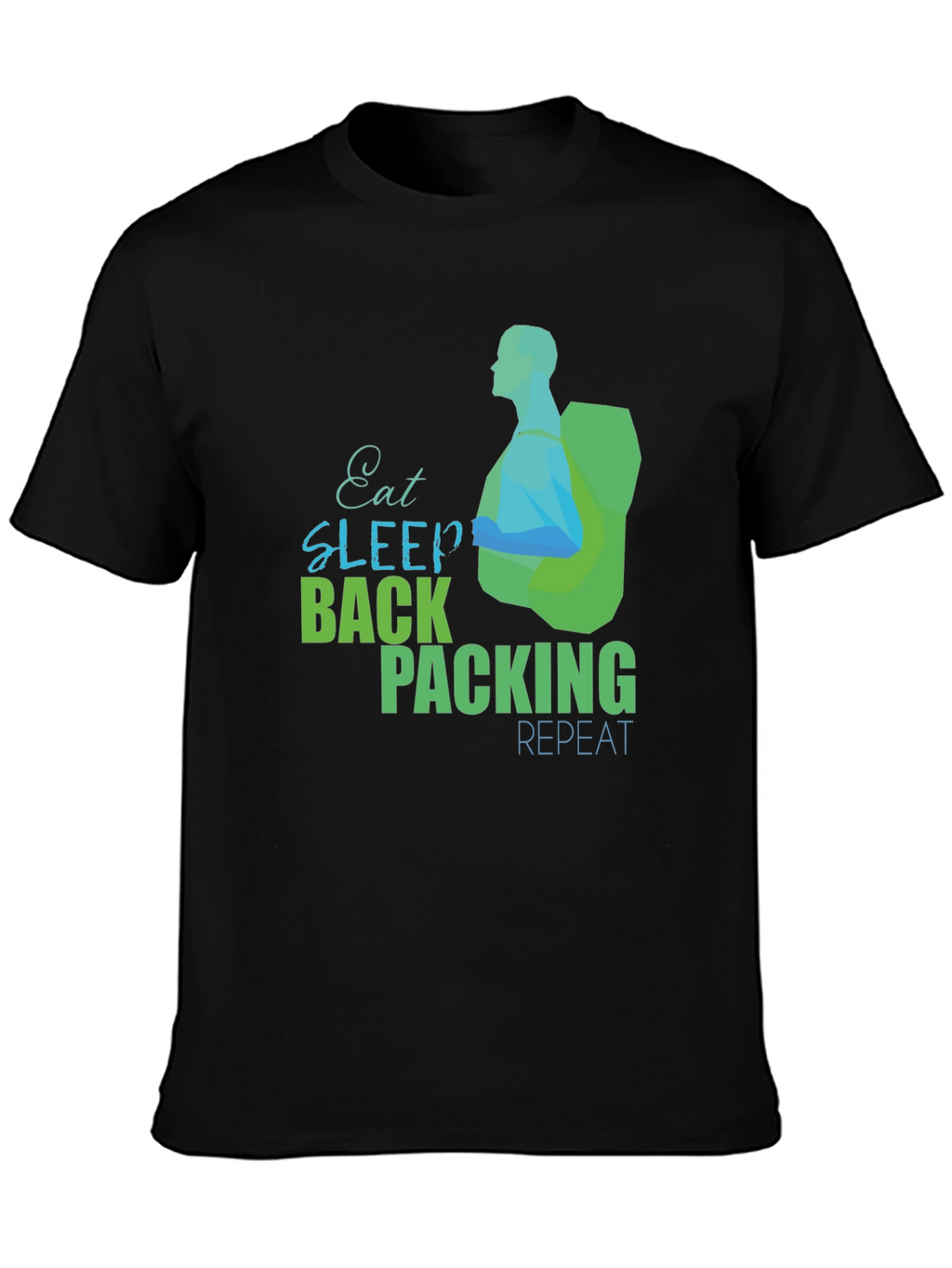 Eat Sleep Backpacking Repeat Graphic Tee