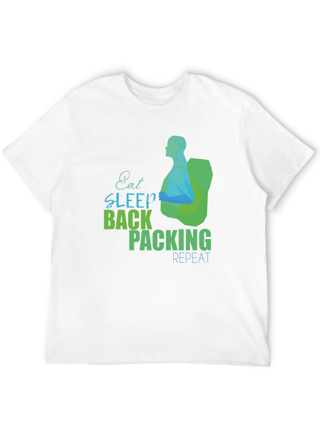 Eat Sleep Backpacking Repeat Graphic Tee