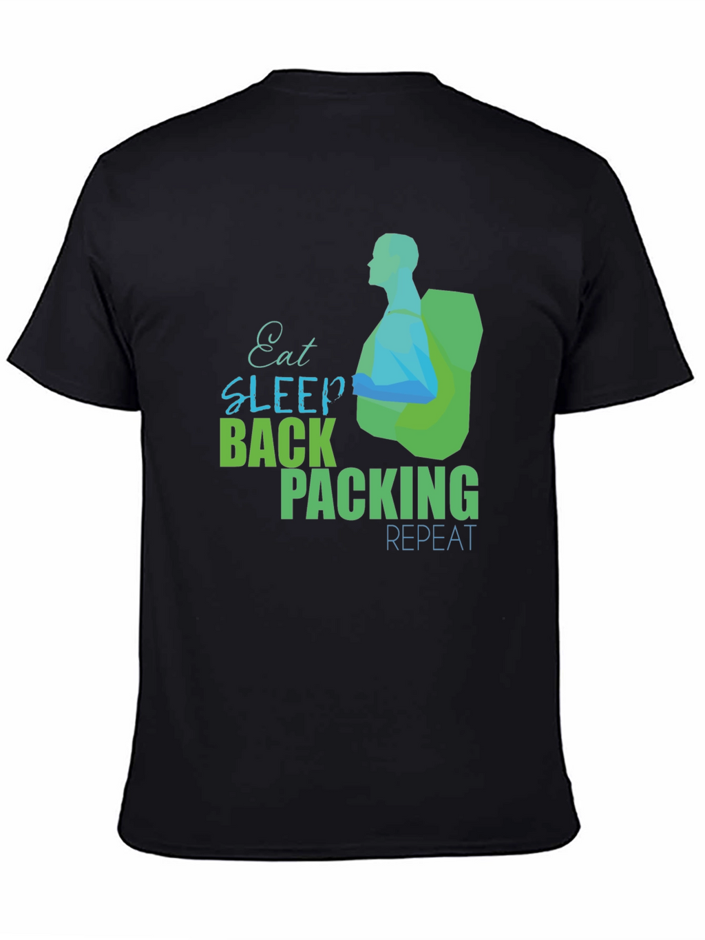 Eat Sleep Backpacking Repeat Graphic Tee