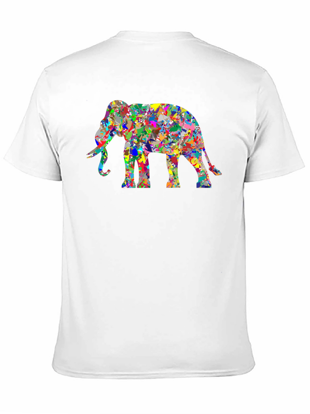 Abstract Elephant Graphic Black T-Shirt