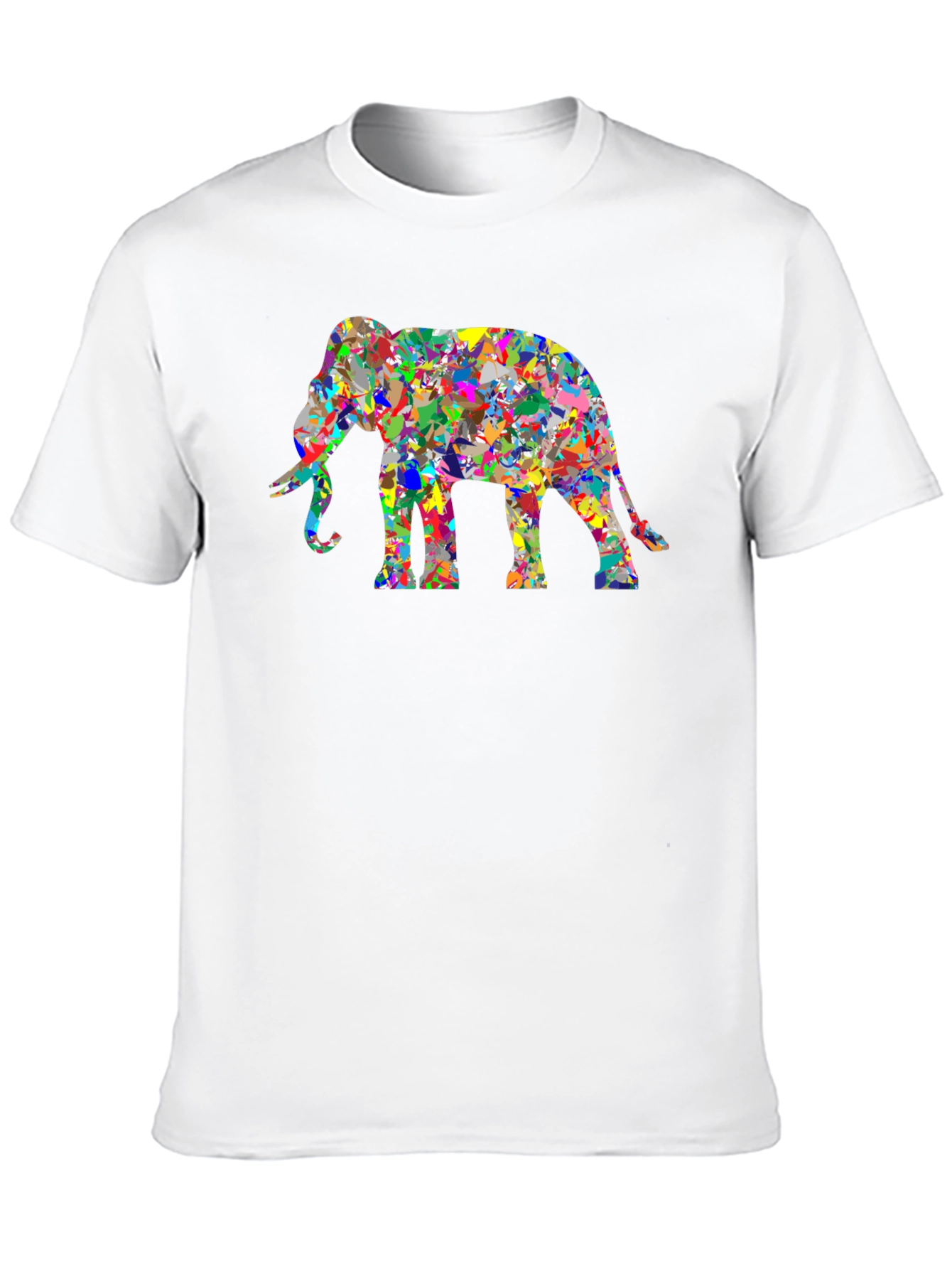 Abstract Elephant Graphic Black T-Shirt