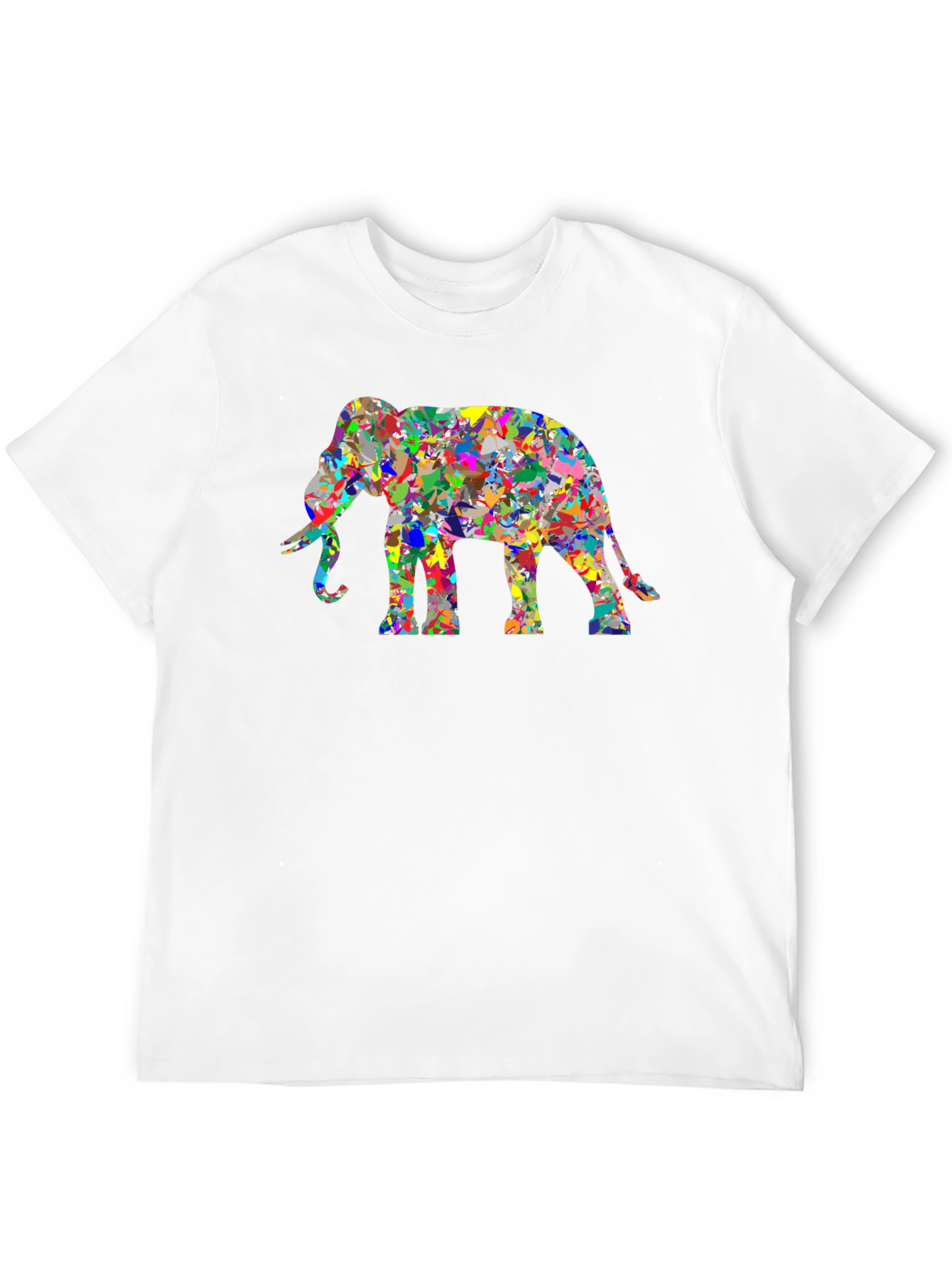 Abstract Elephant Graphic Black T-Shirt