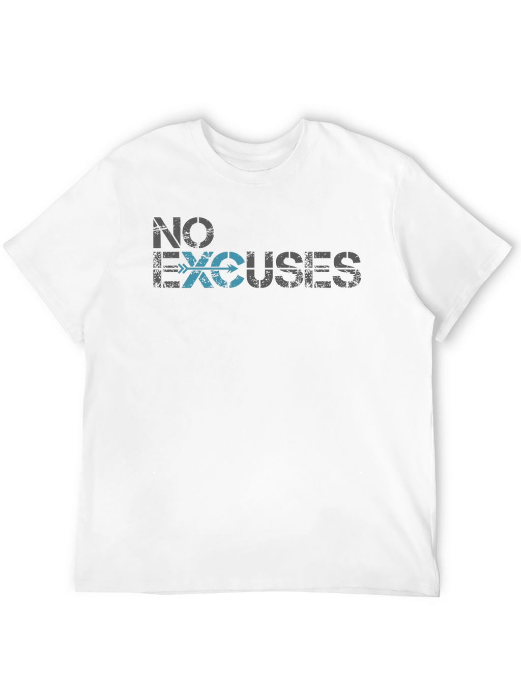 No Excuses Graphic Tee - Motivational Black T-Shirt