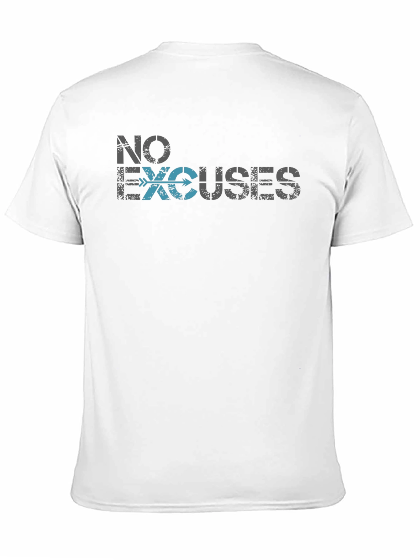 No Excuses Graphic Tee - Motivational Black T-Shirt
