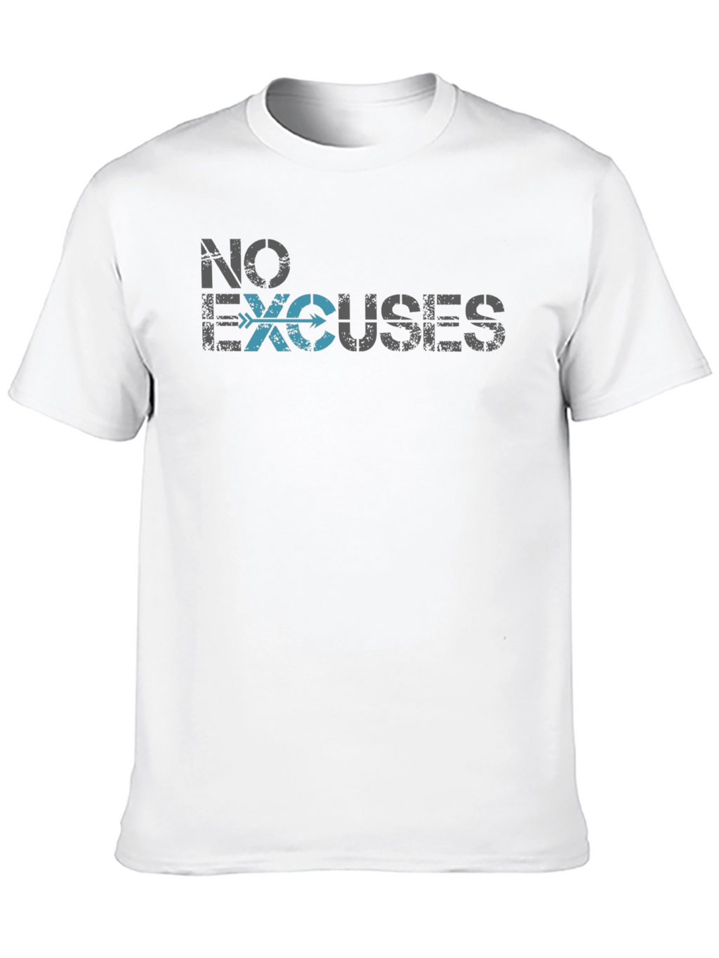 No Excuses Graphic Tee - Motivational Black T-Shirt