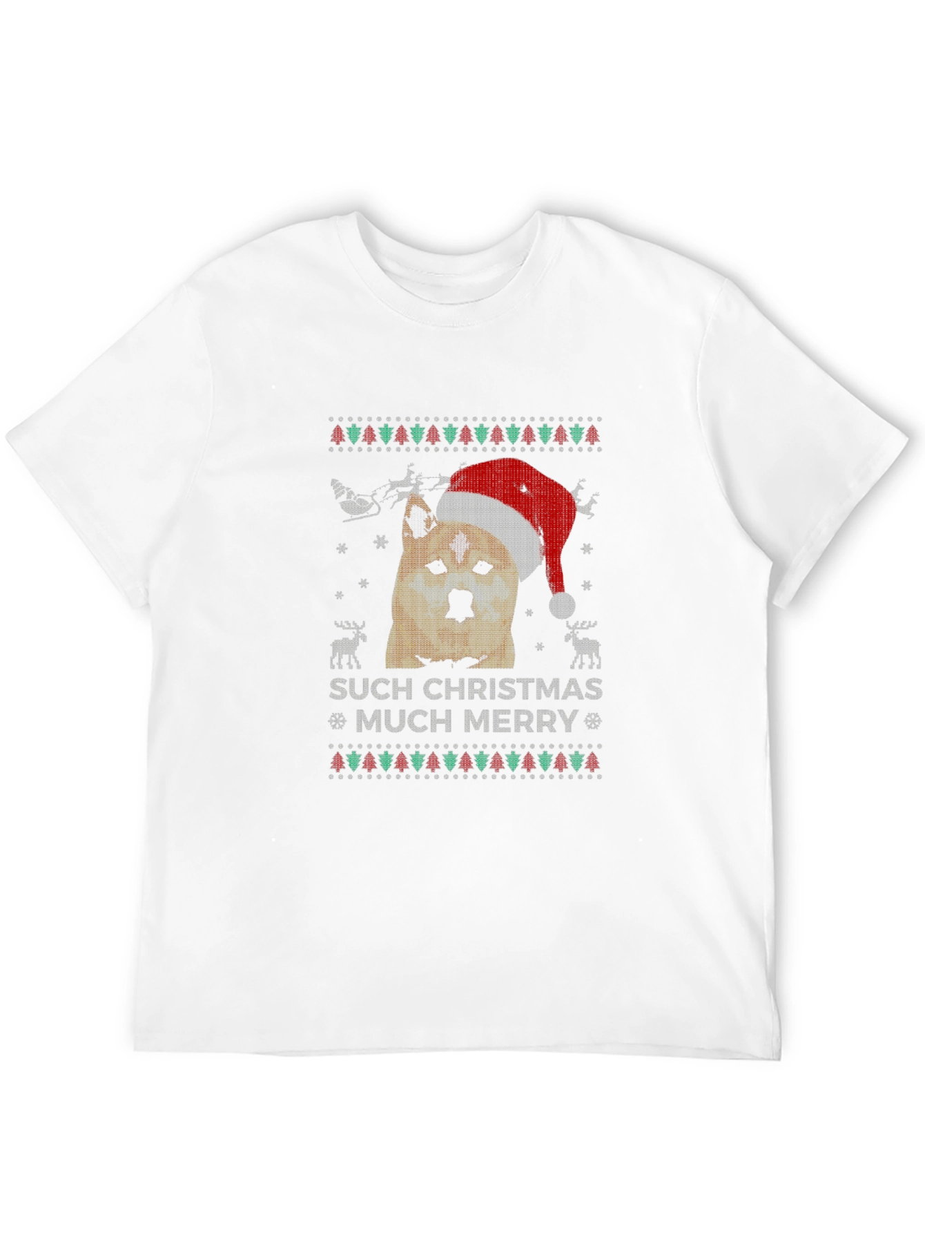 Dog Christmas T-Shirt - Such Christmas Much Merry