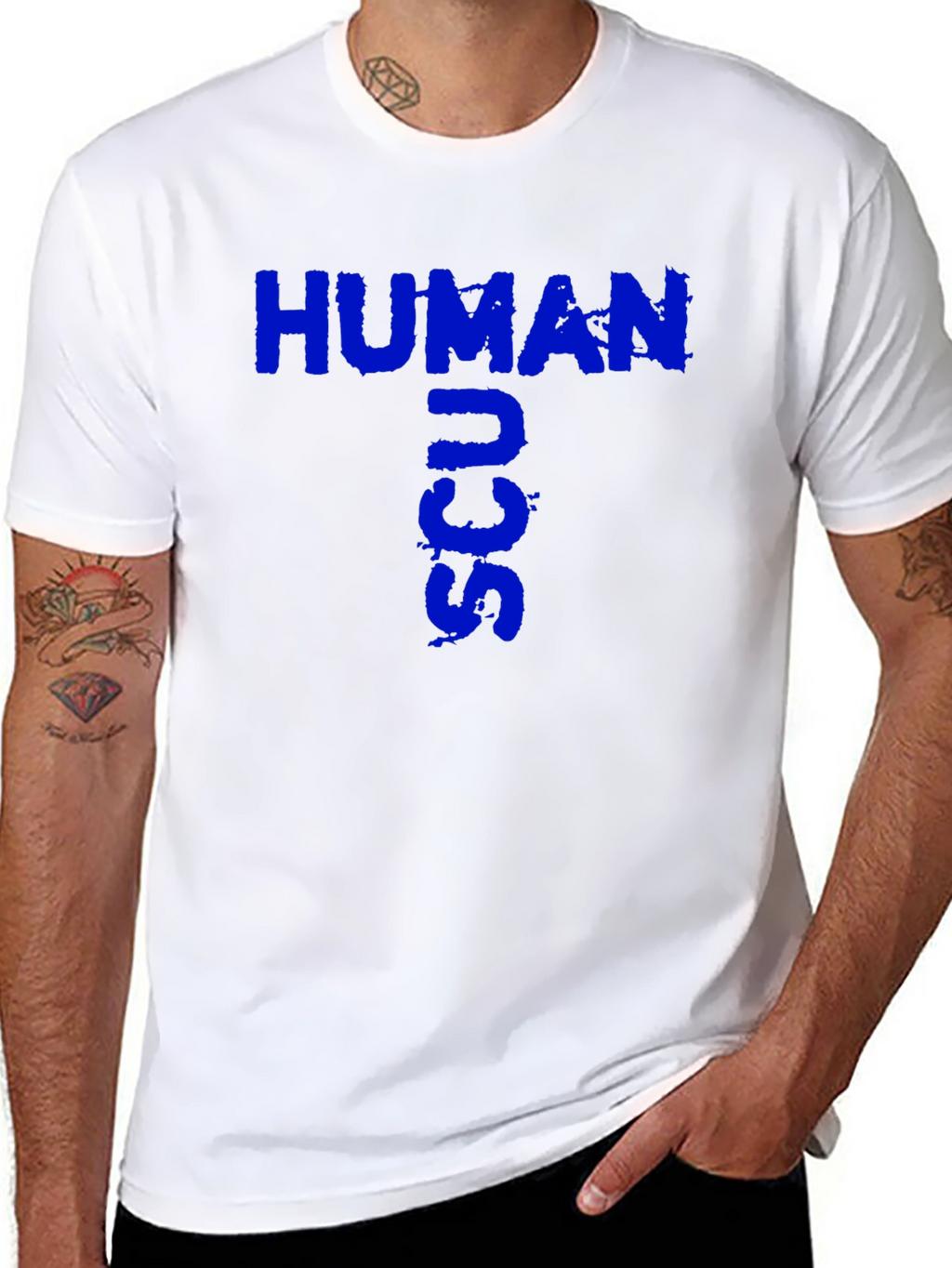 Human SCU Black T-Shirt - Unique Graphic Tee