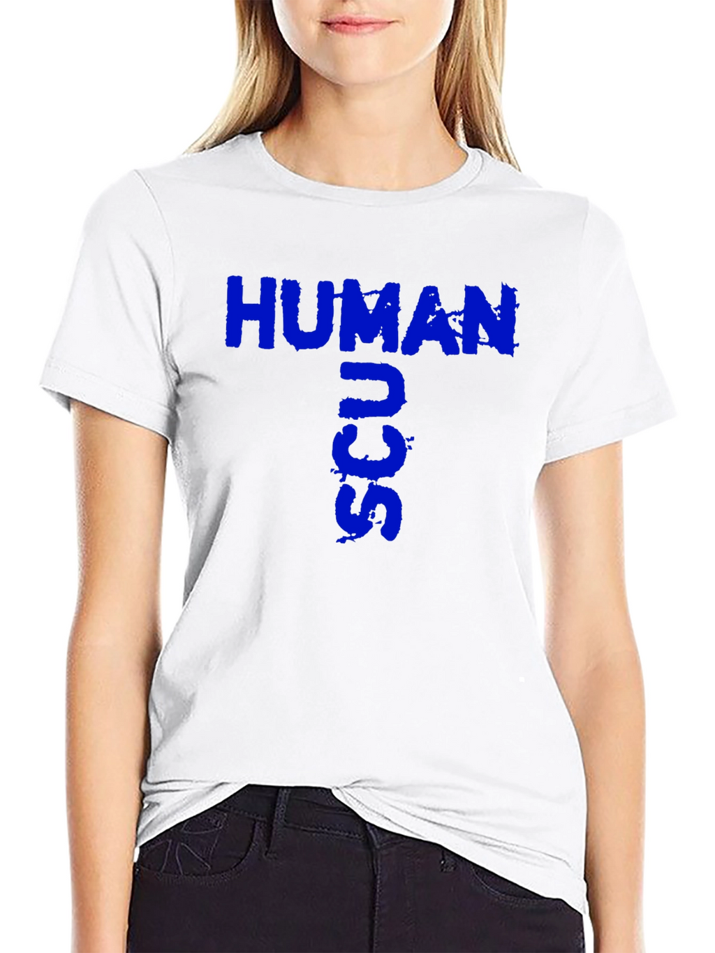 Human SCU Black T-Shirt - Unique Graphic Tee