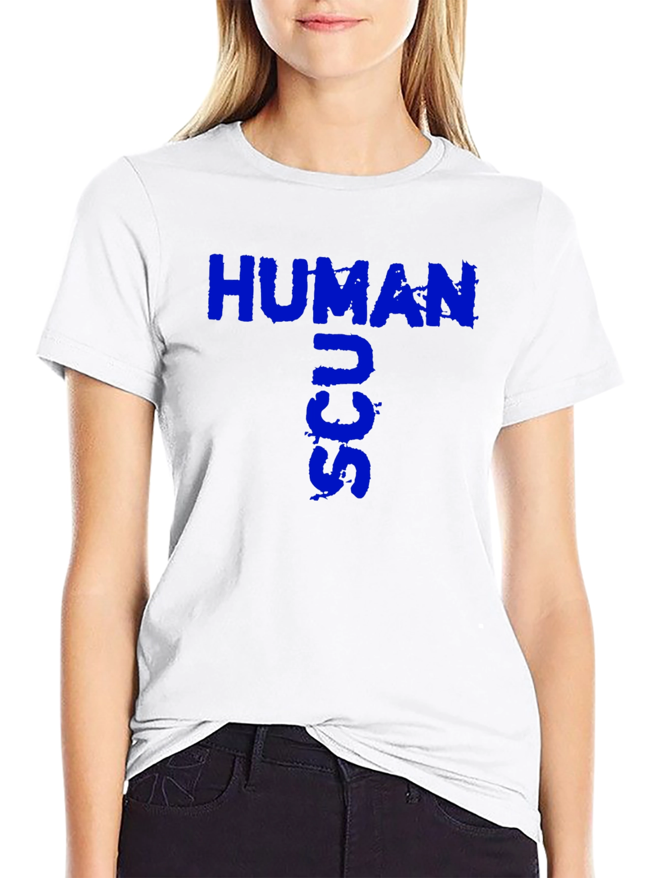 Human SCU Black T-Shirt - Unique Graphic Tee