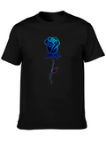 Mens Black Rose Graphic Tee