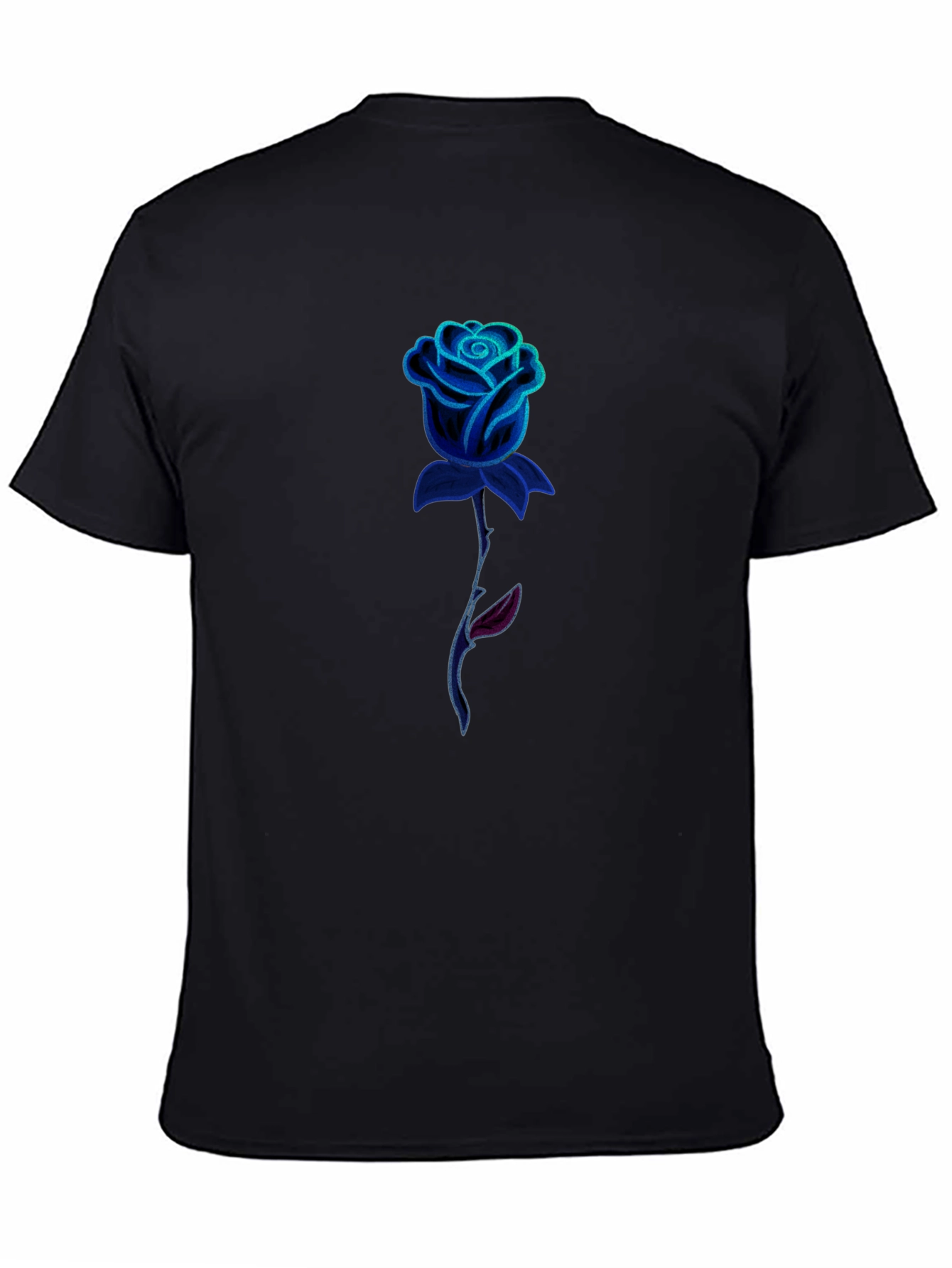Mens Black Rose Graphic Tee