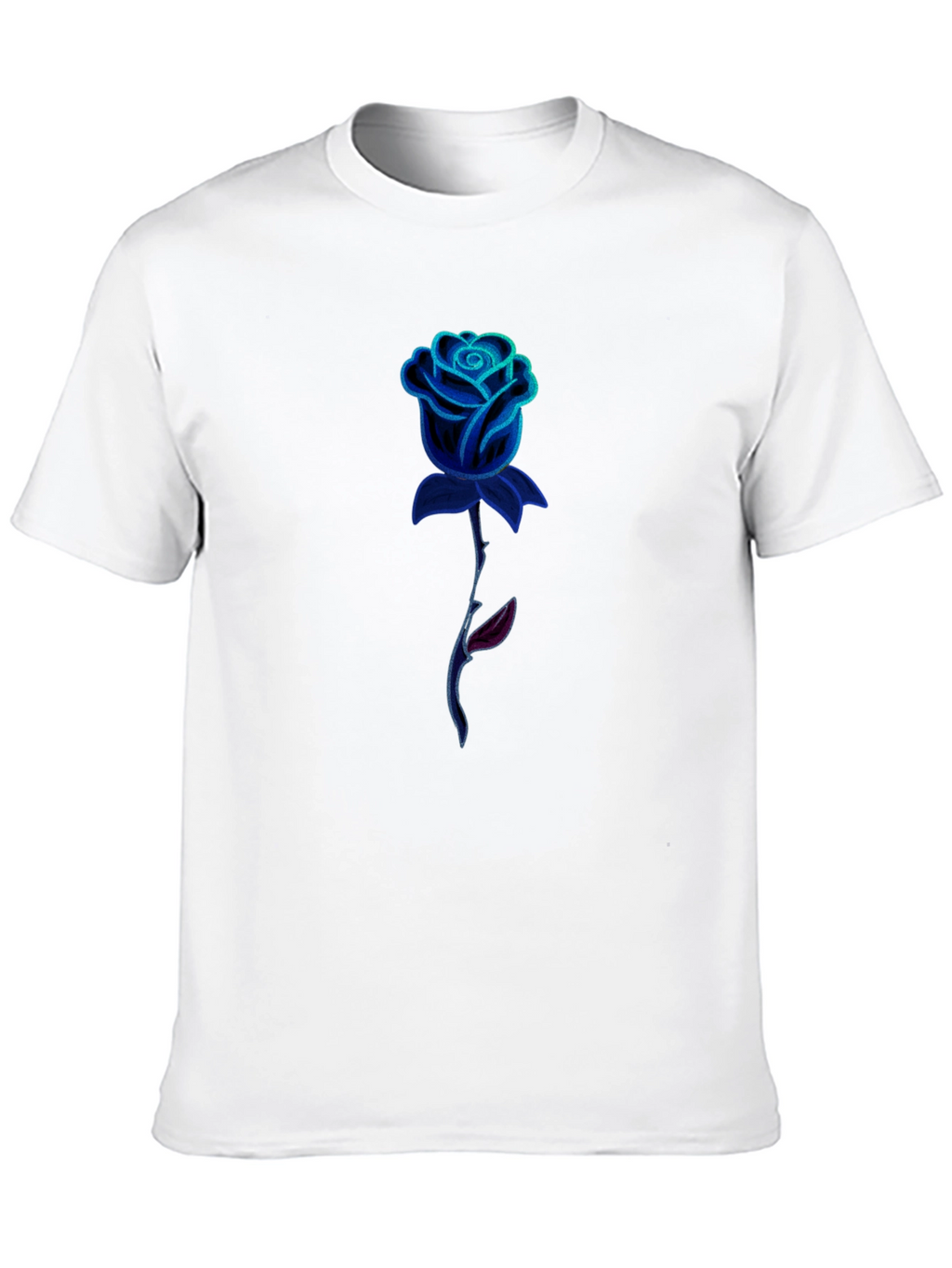 Mens Black Rose Graphic Tee