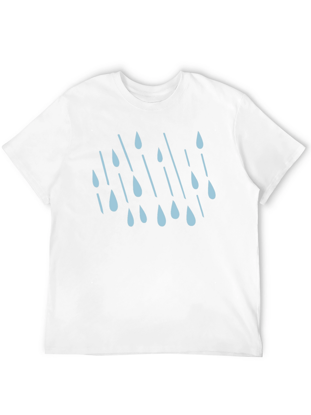 Rain Drop Graphic Tee - Stylish Black Cotton T-Shirt
