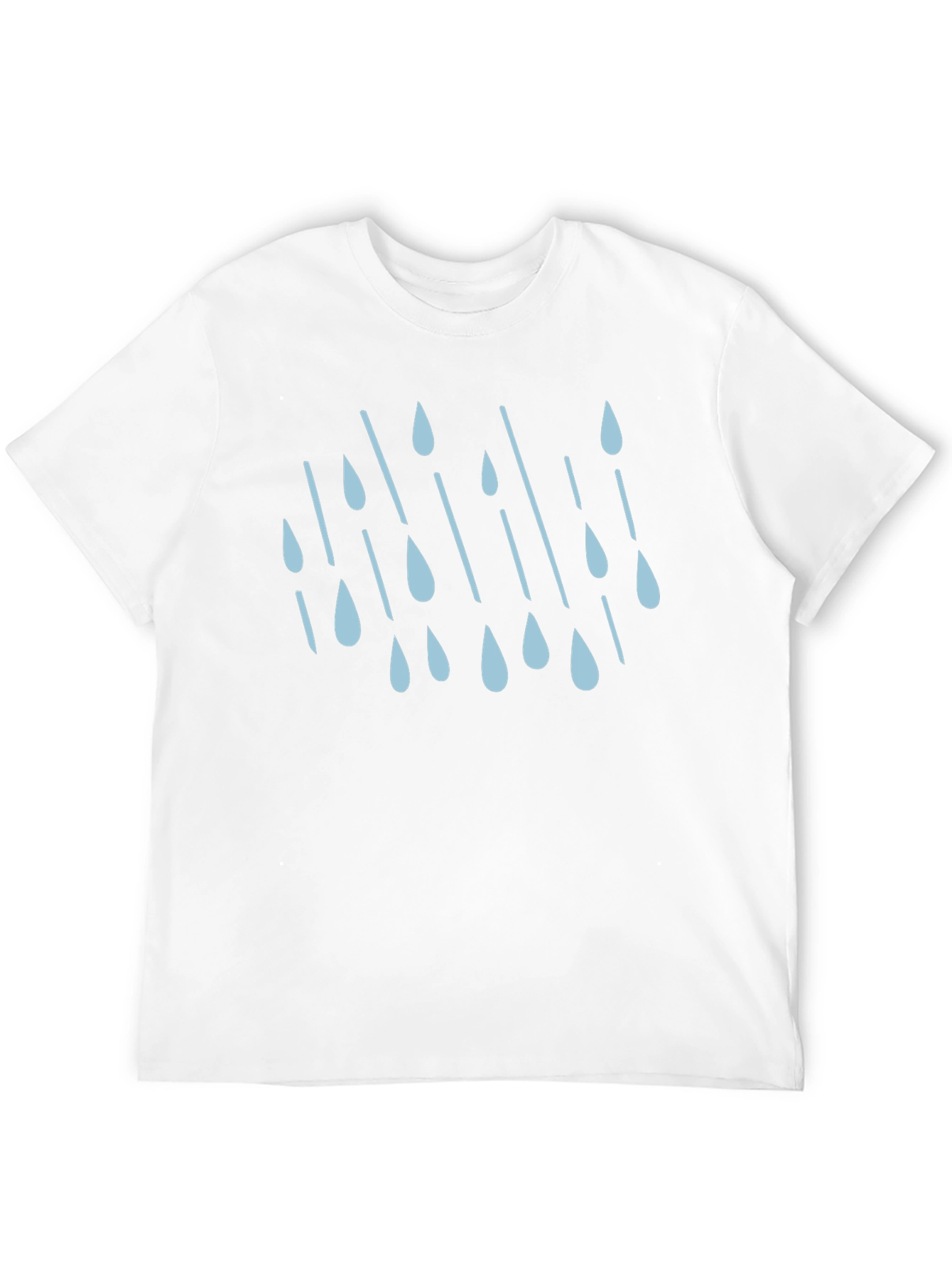 Rain Drop Graphic Tee - Stylish Black Cotton T-Shirt