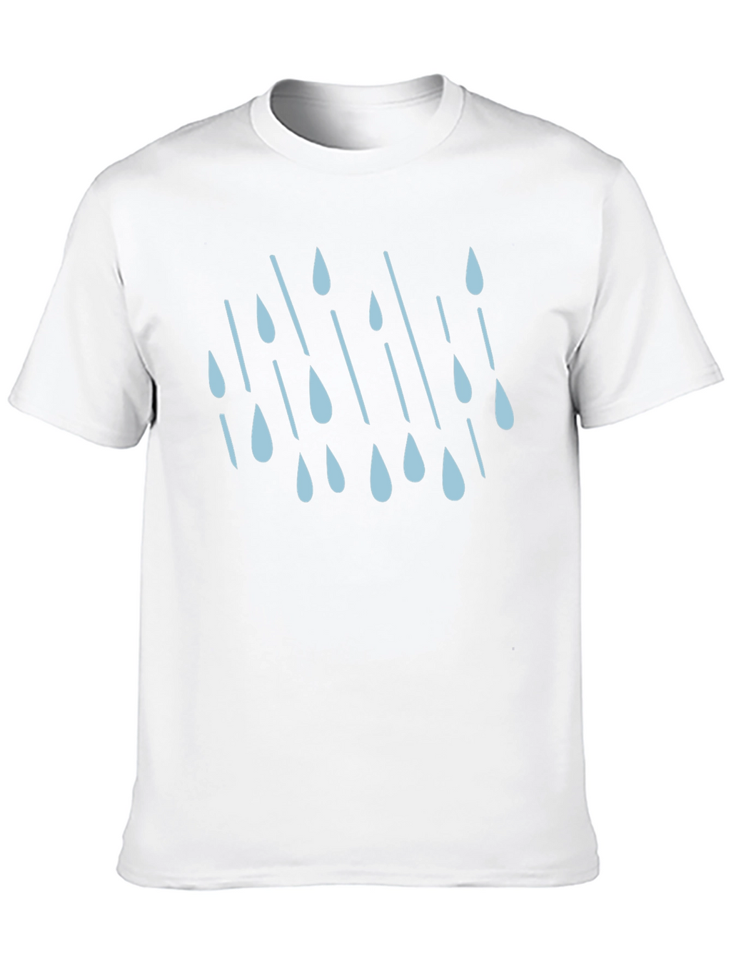 Rain Drop Graphic Tee - Stylish Black Cotton T-Shirt
