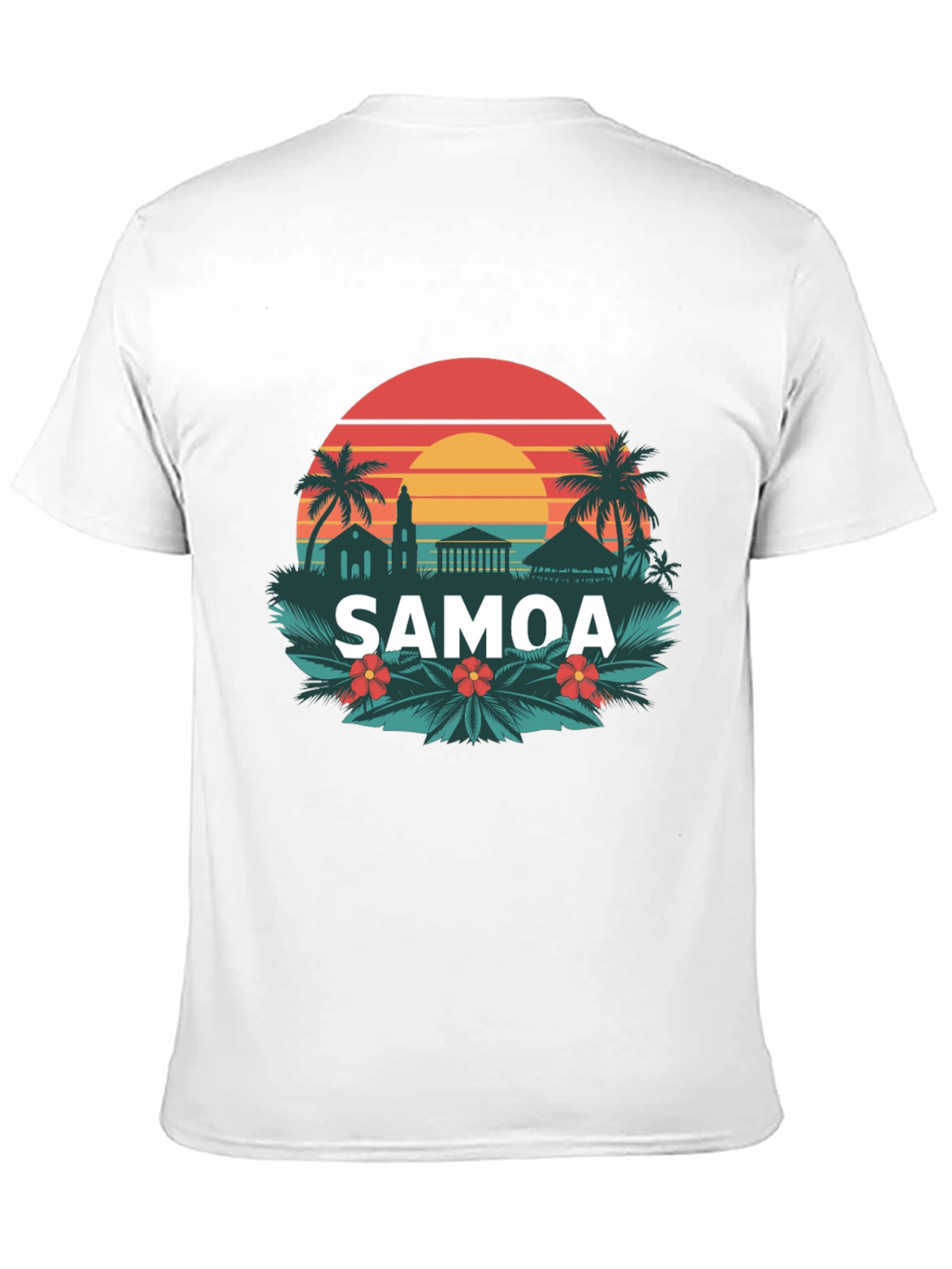 Retro Samoa Graphic Tee - Island Vibes