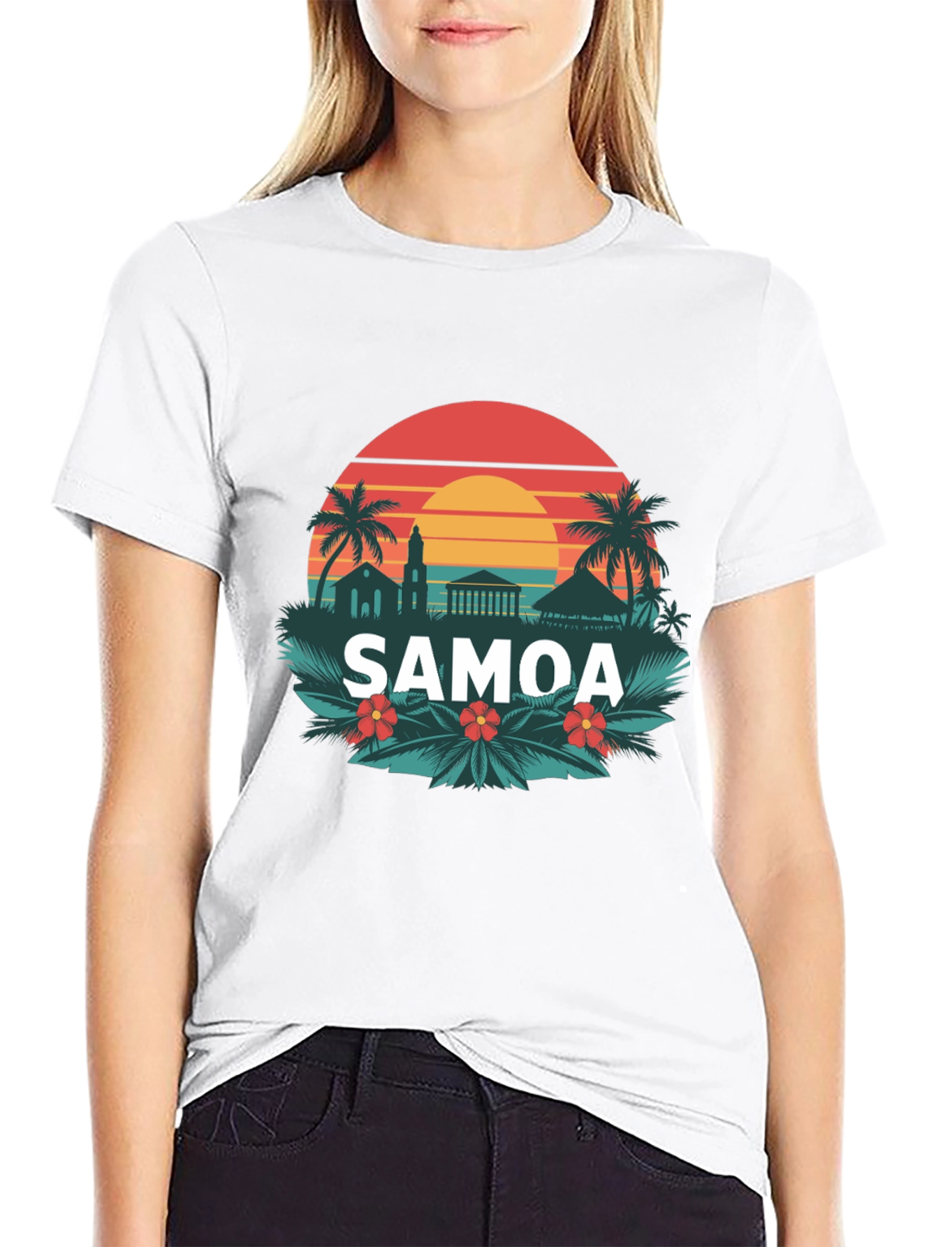Retro Samoa Graphic Tee - Island Vibes