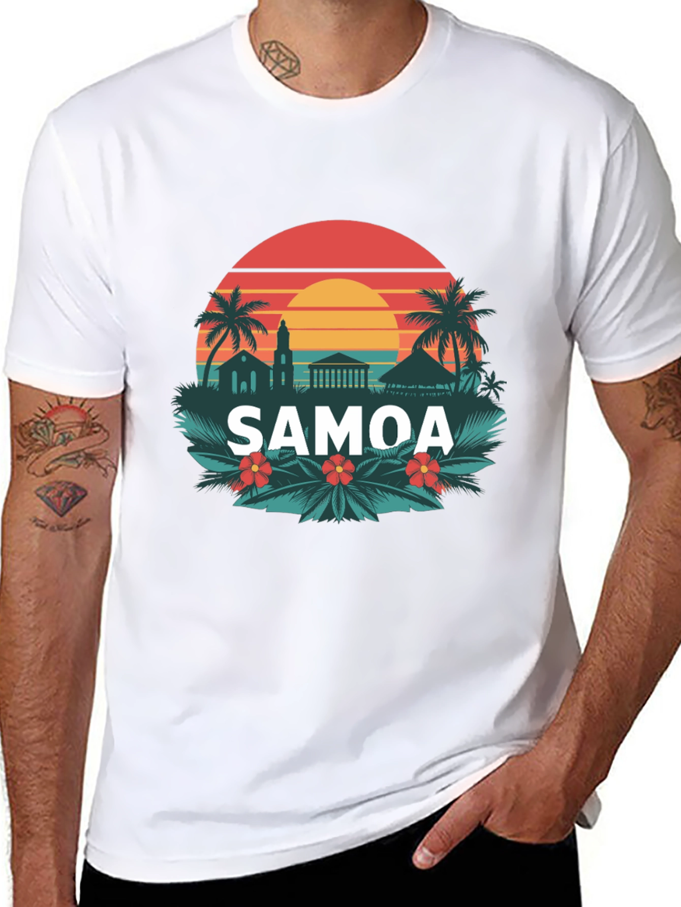 Retro Samoa Graphic Tee - Island Vibes