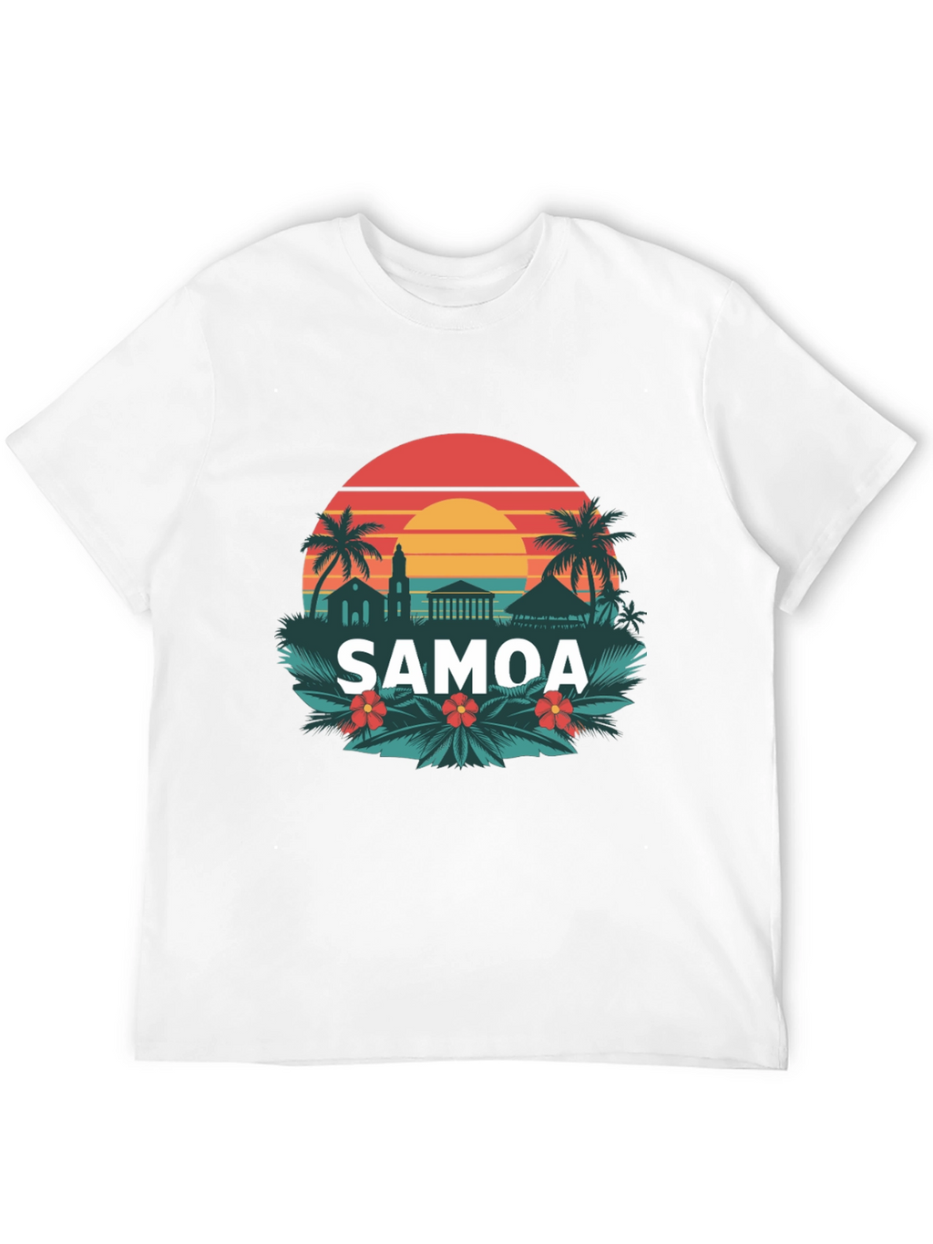 Retro Samoa Graphic Tee - Island Vibes