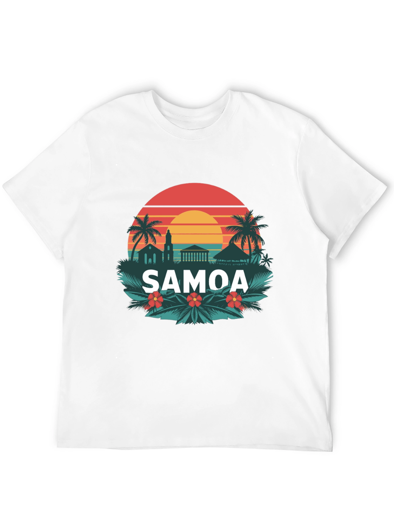 Retro Samoa Graphic Tee - Island Vibes