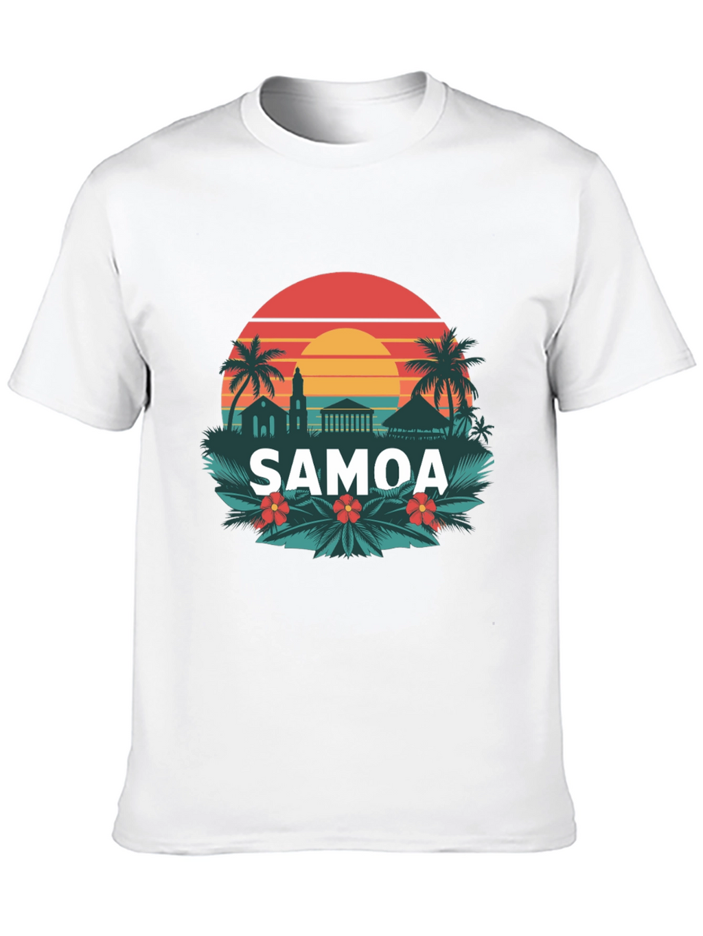 Retro Samoa Graphic Tee - Island Vibes