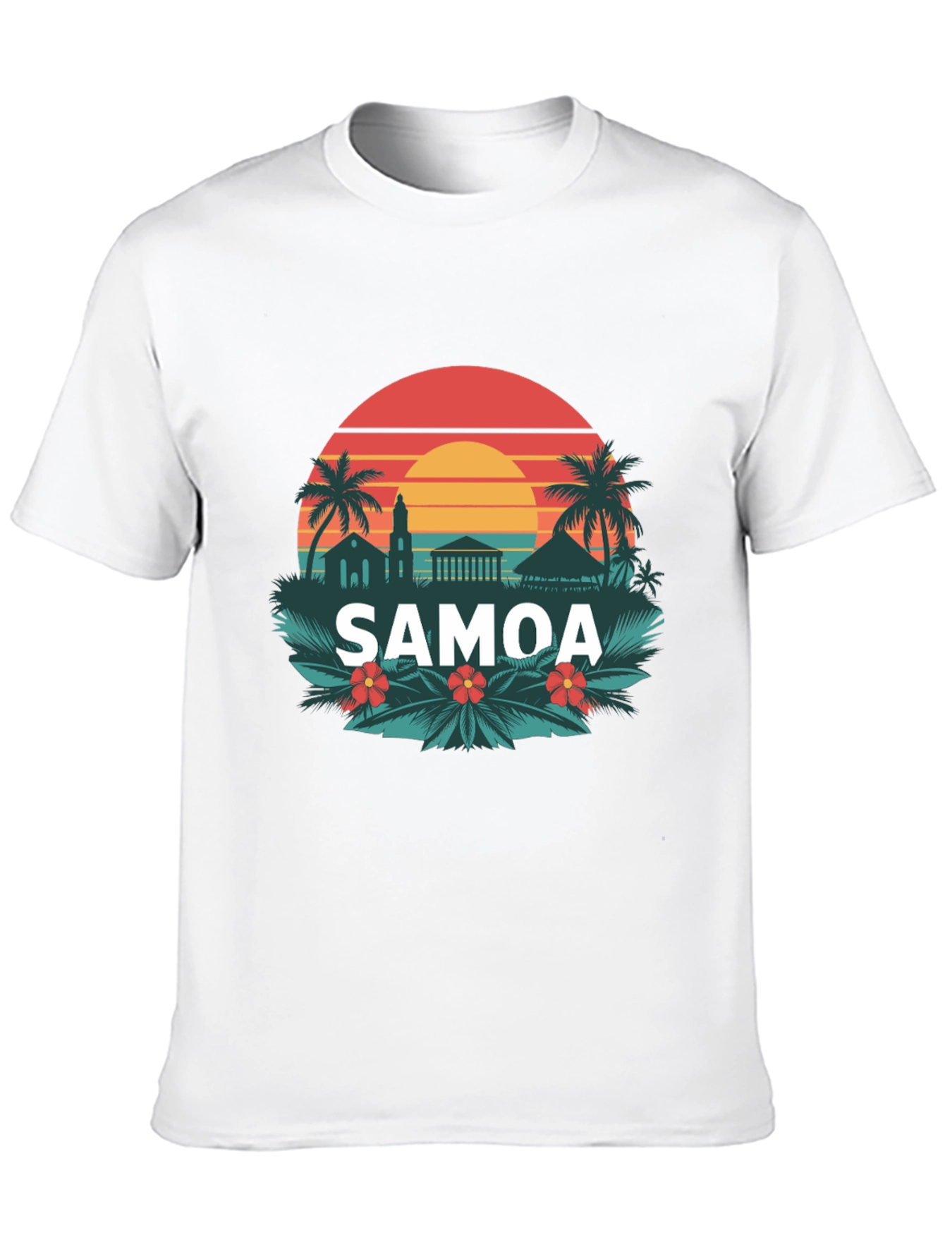 Retro Samoa Graphic Tee - Island Vibes