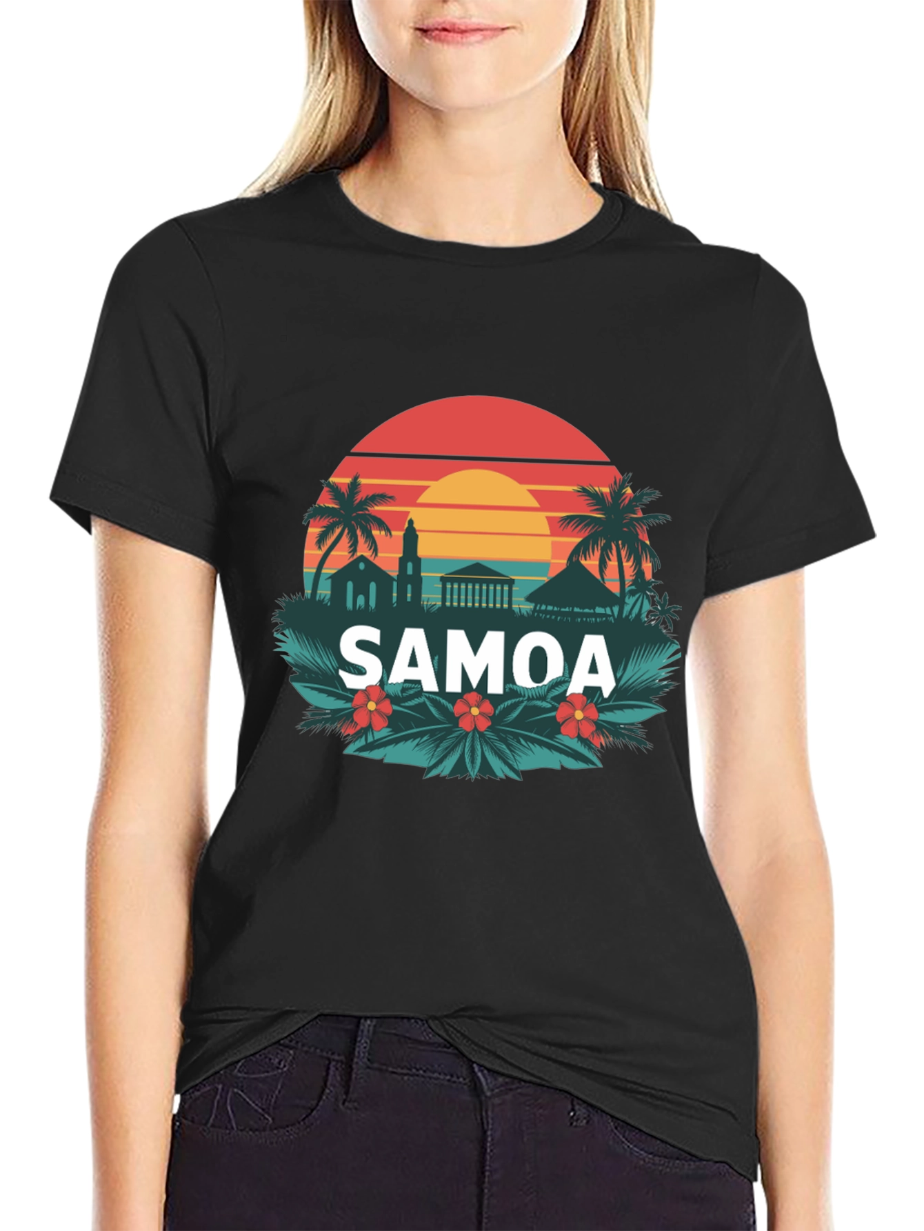 Retro Samoa Graphic Tee - Island Vibes
