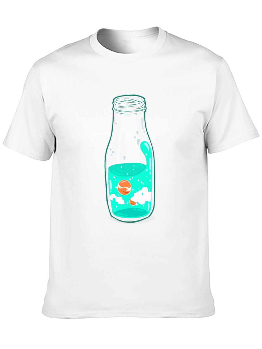 Unique Bottle Graphic Black T-Shirt