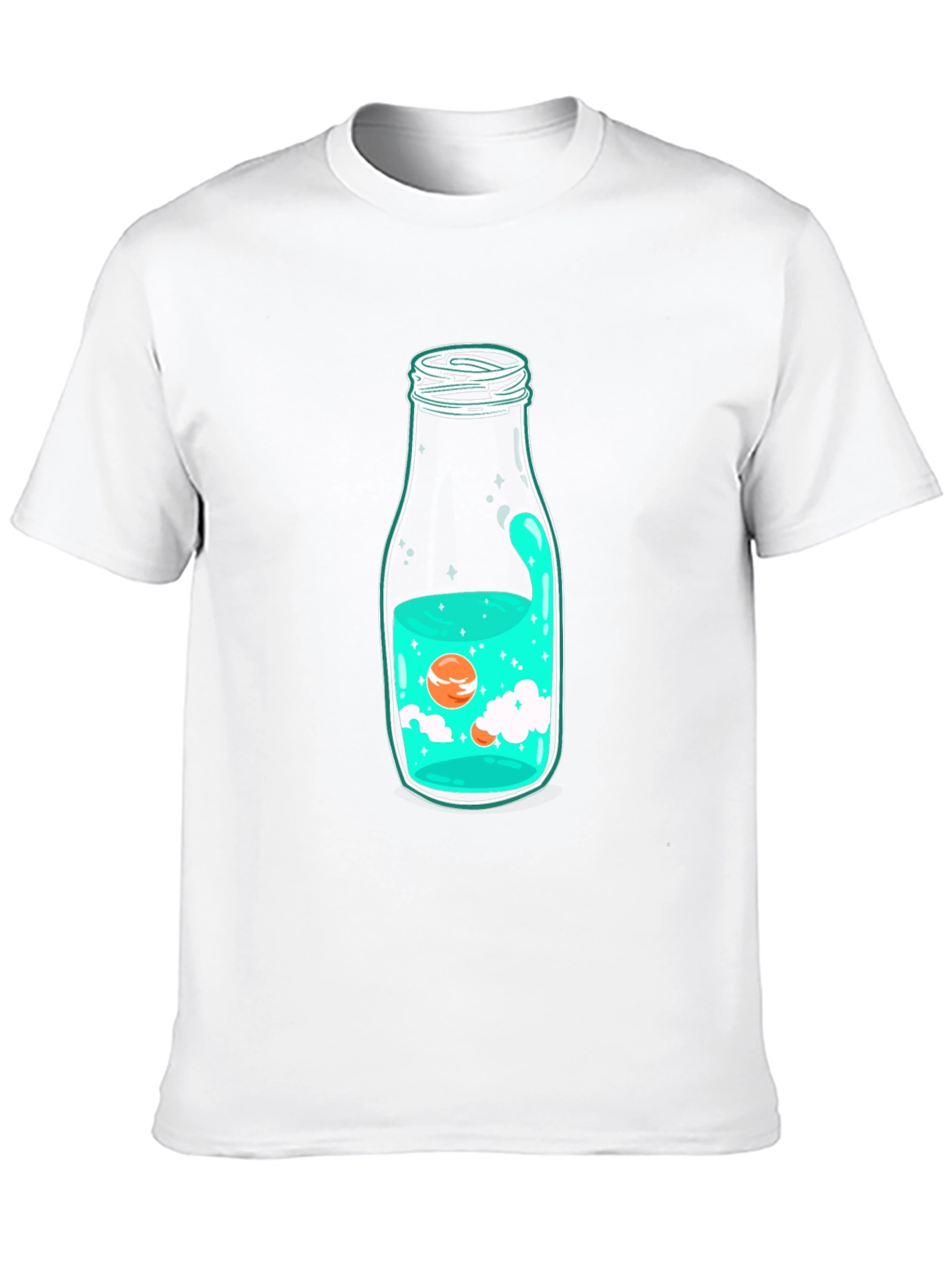 Unique Bottle Graphic Black T-Shirt