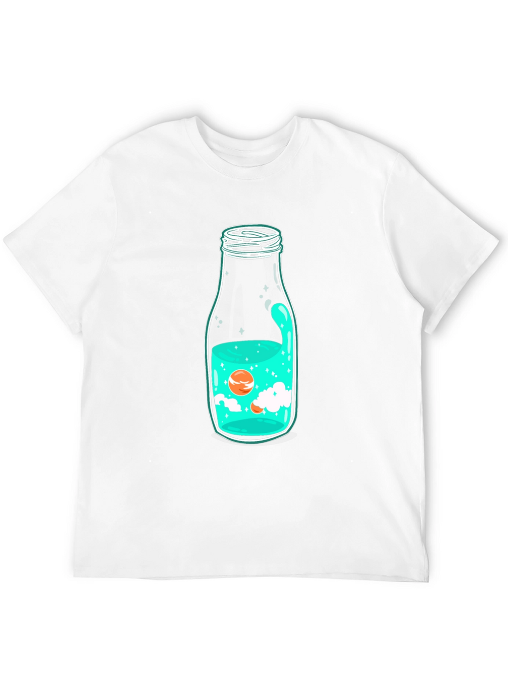 Unique Bottle Graphic Black T-Shirt