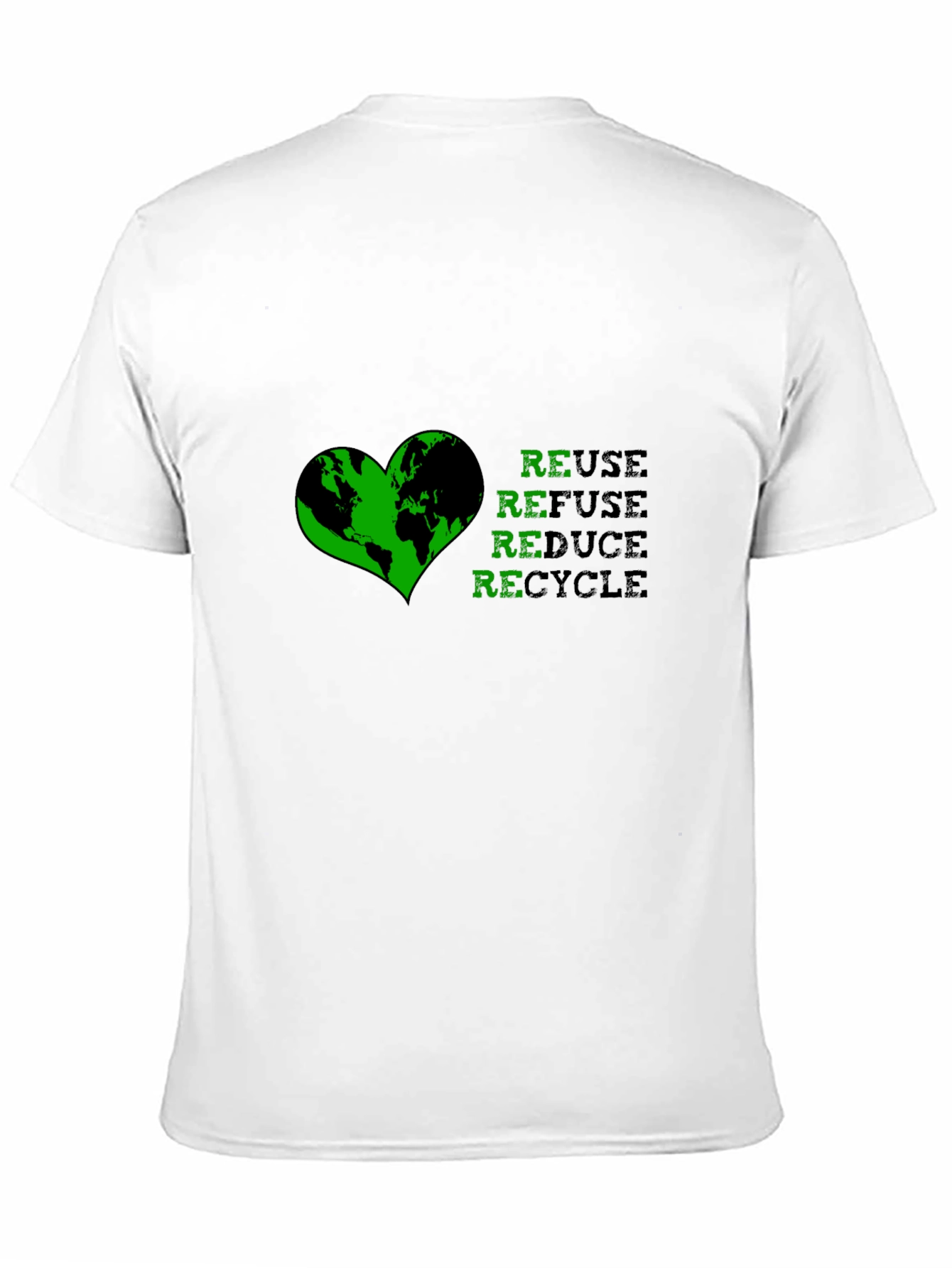 Eco-Friendly Reuse Refuse Reduce Recycle Graphic T-Shirt