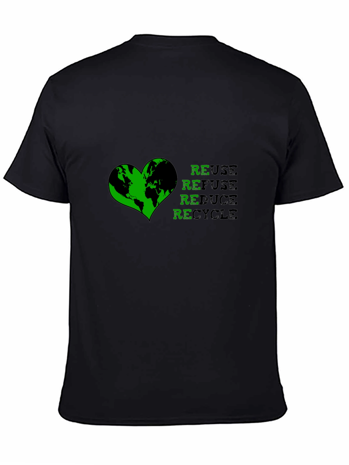 Eco-Friendly Reuse Refuse Reduce Recycle Graphic T-Shirt