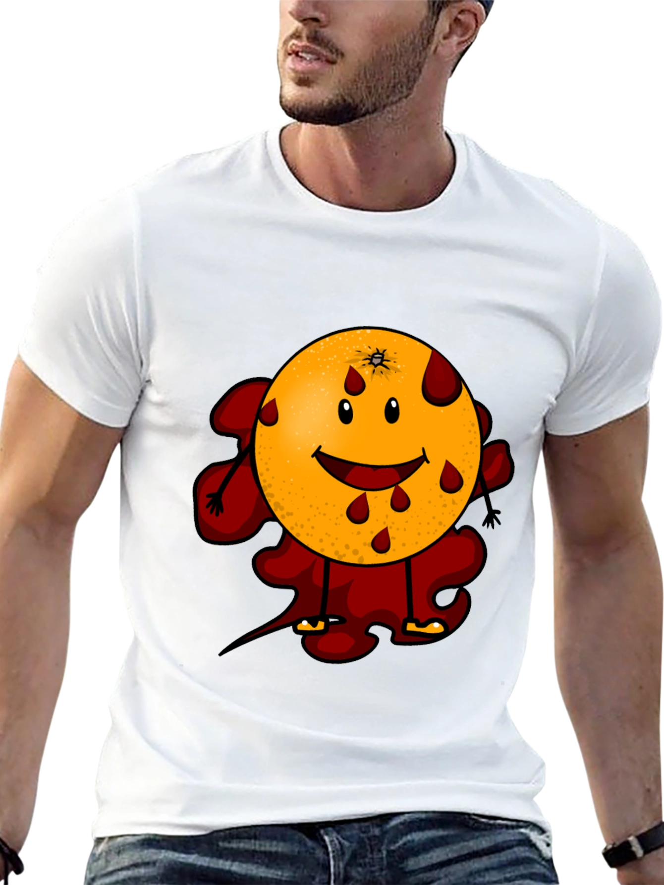 Bloody Orange Graphic Tee - Black