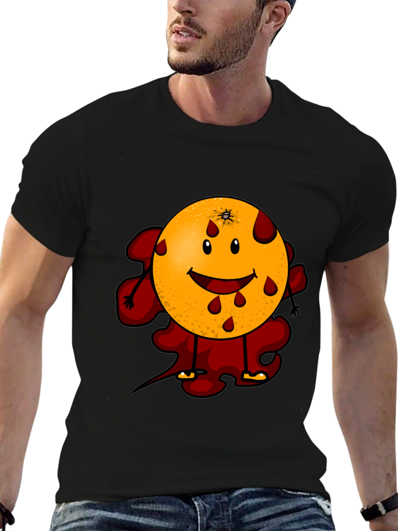 Bloody Orange Graphic Tee - Black