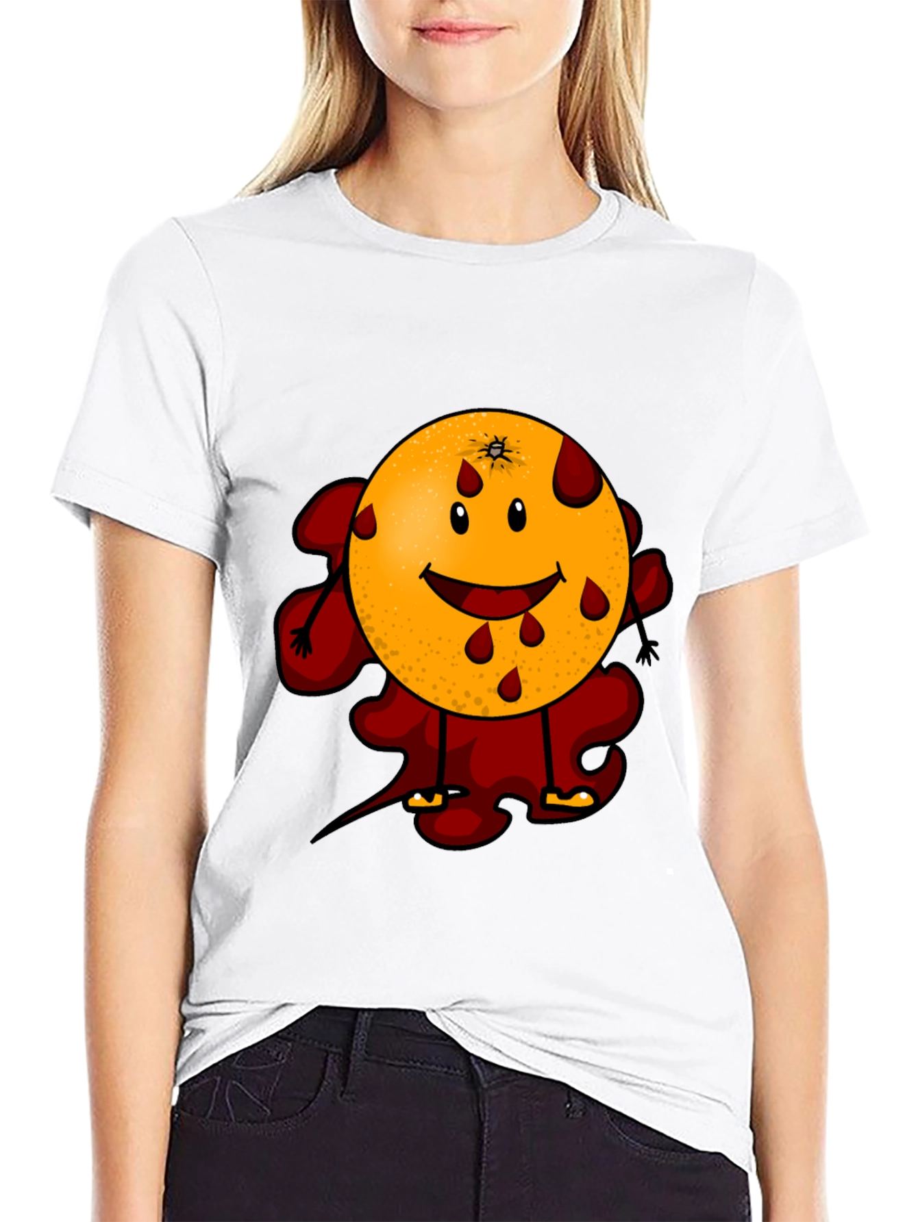 Bloody Orange Graphic Tee - Black