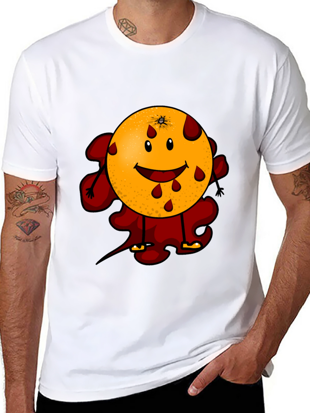Bloody Orange Graphic Tee - Black