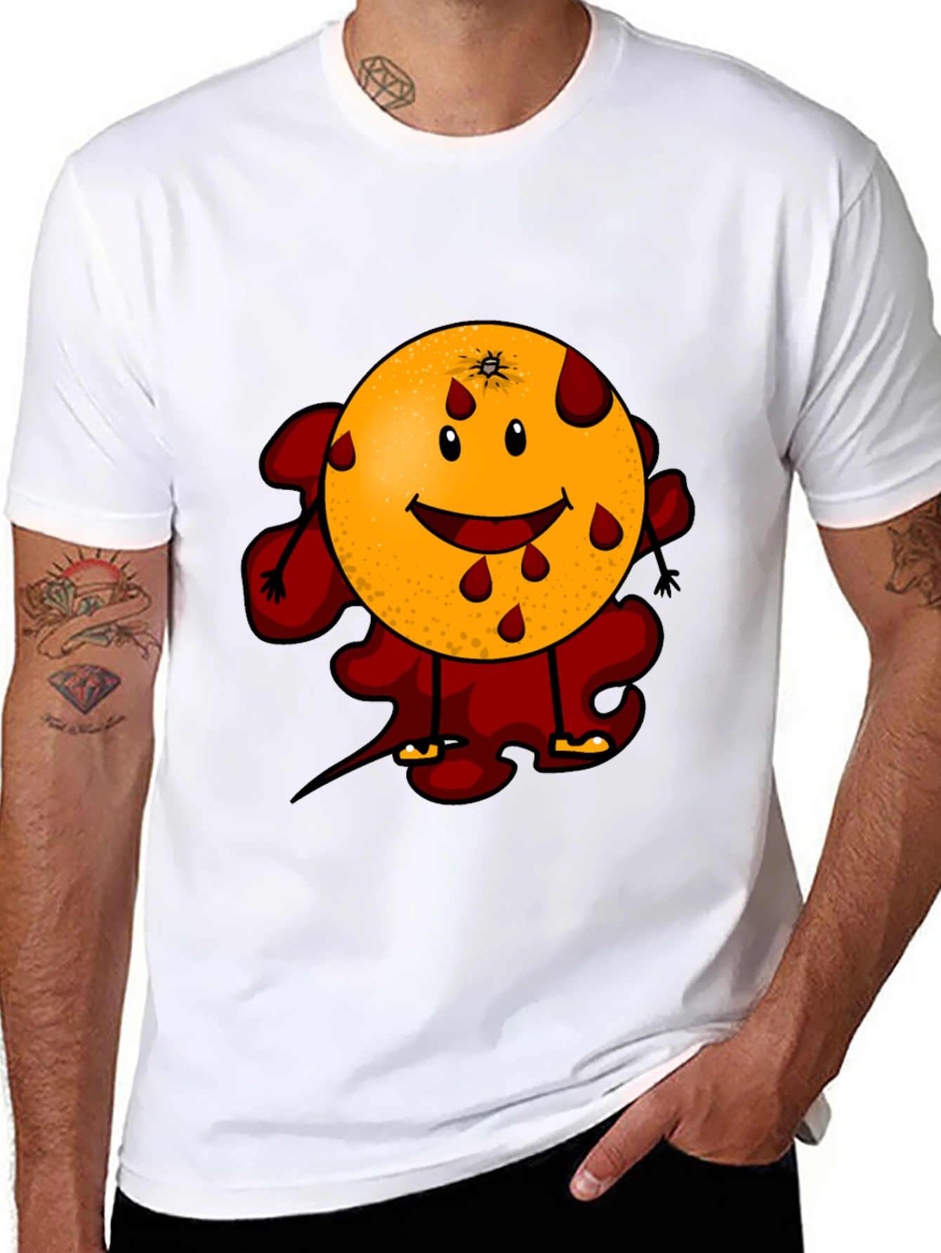Bloody Orange Graphic Tee - Black